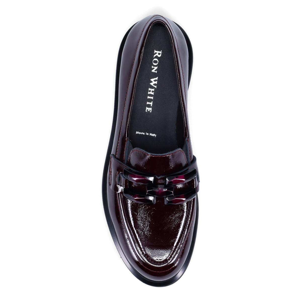 Ron White leather loafers Ron White - Gracelyn Deconstructed Ivory Leather Loafer main image 3
