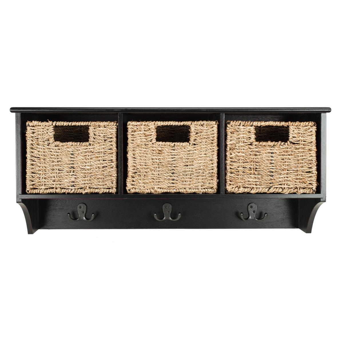 Safavieh Finley Hanging 3 Basket Wall Rack (Black)