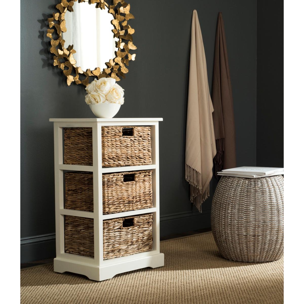 Side table with wicker drawers sales