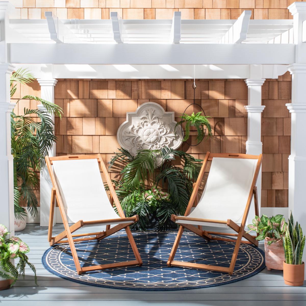 Safavieh Loren Set of 2 Foldable Sling Chairs