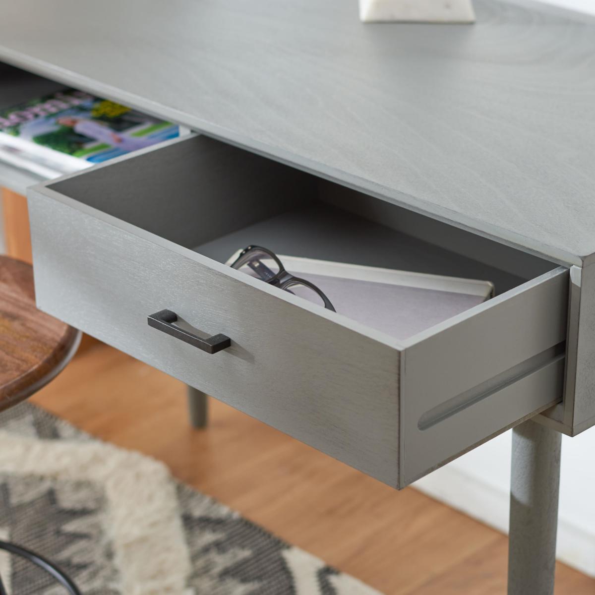 SAFAVIEH Madan Mid-Century Scandinavian One Drawer Desk White, 1 Unit - Fry's Food Stores - View #9