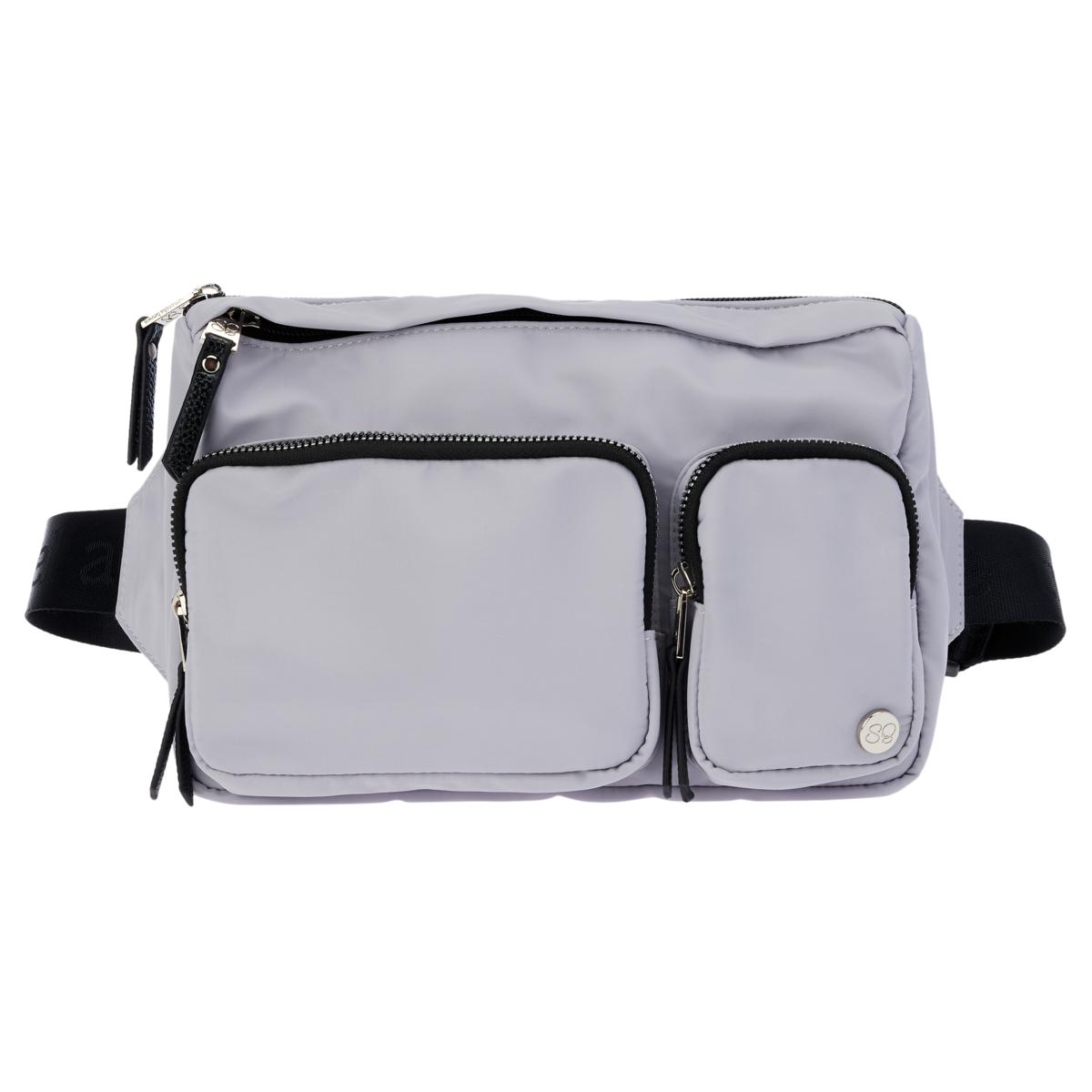 UTO Fanny-Pack-for-Women-Leather Vegan Waist Bag Pearl Chain Lightweight  Chest Pack Shoulder Purse Black