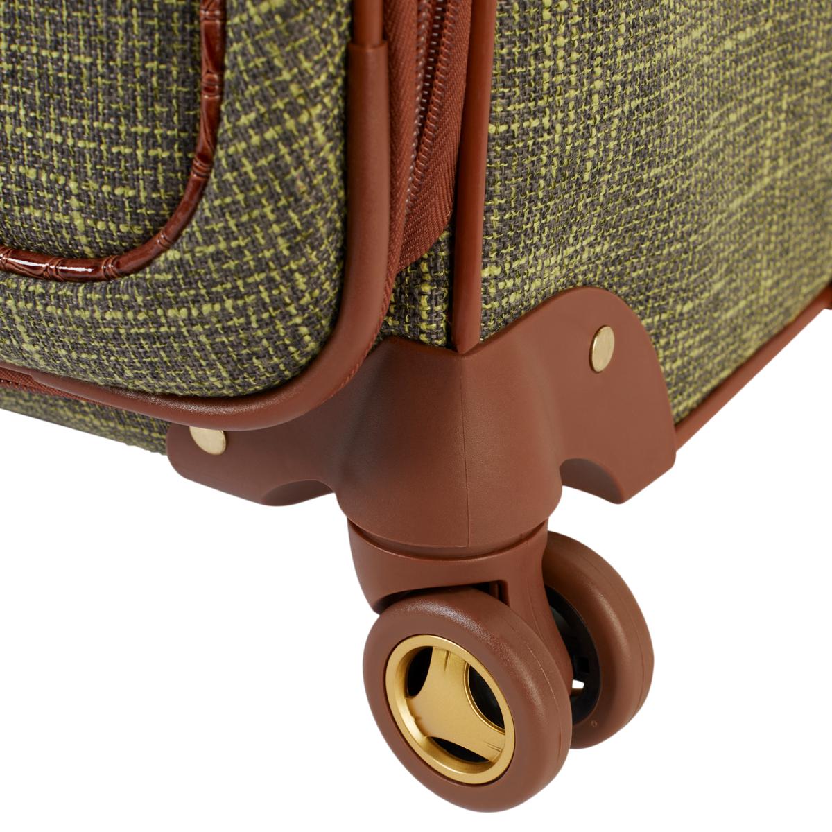 Vintage tweed suitcase on sale