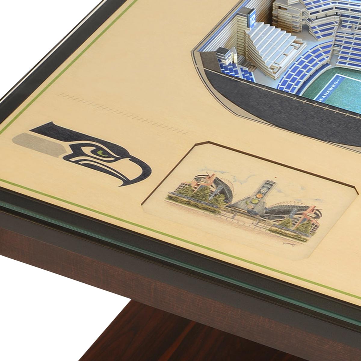 Seattle Seahawks 25 Layer Lighted StadiumView End Table