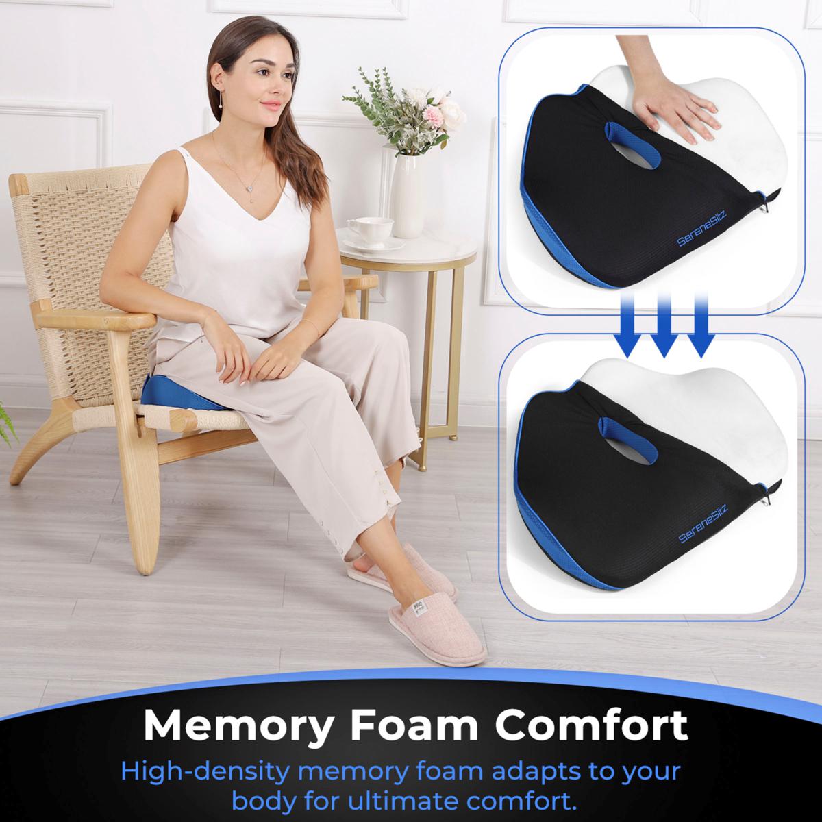 Serenesitz Orthopedic Memory Foam Seat Cushion | HSN