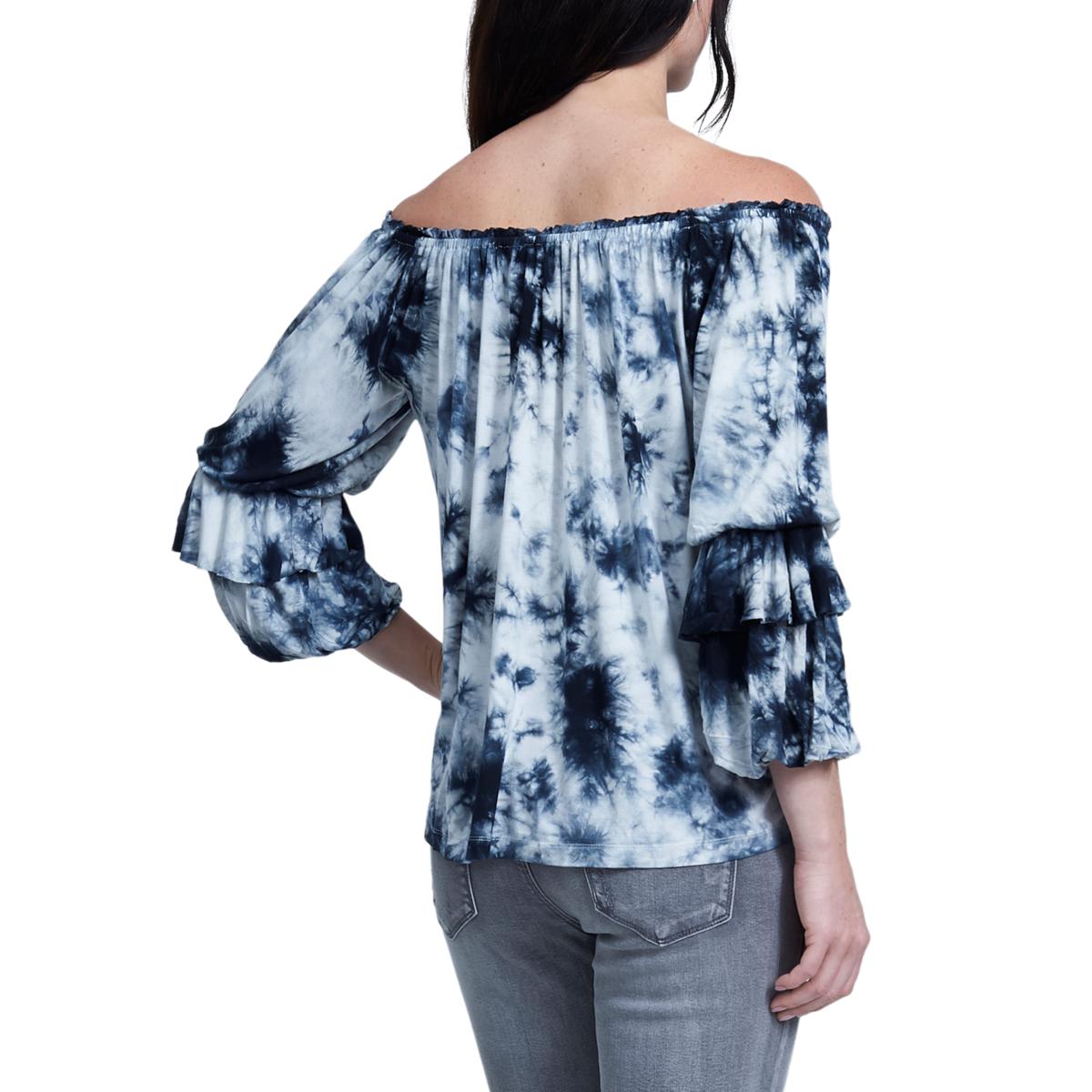 Tie dye off discount the shoulder top