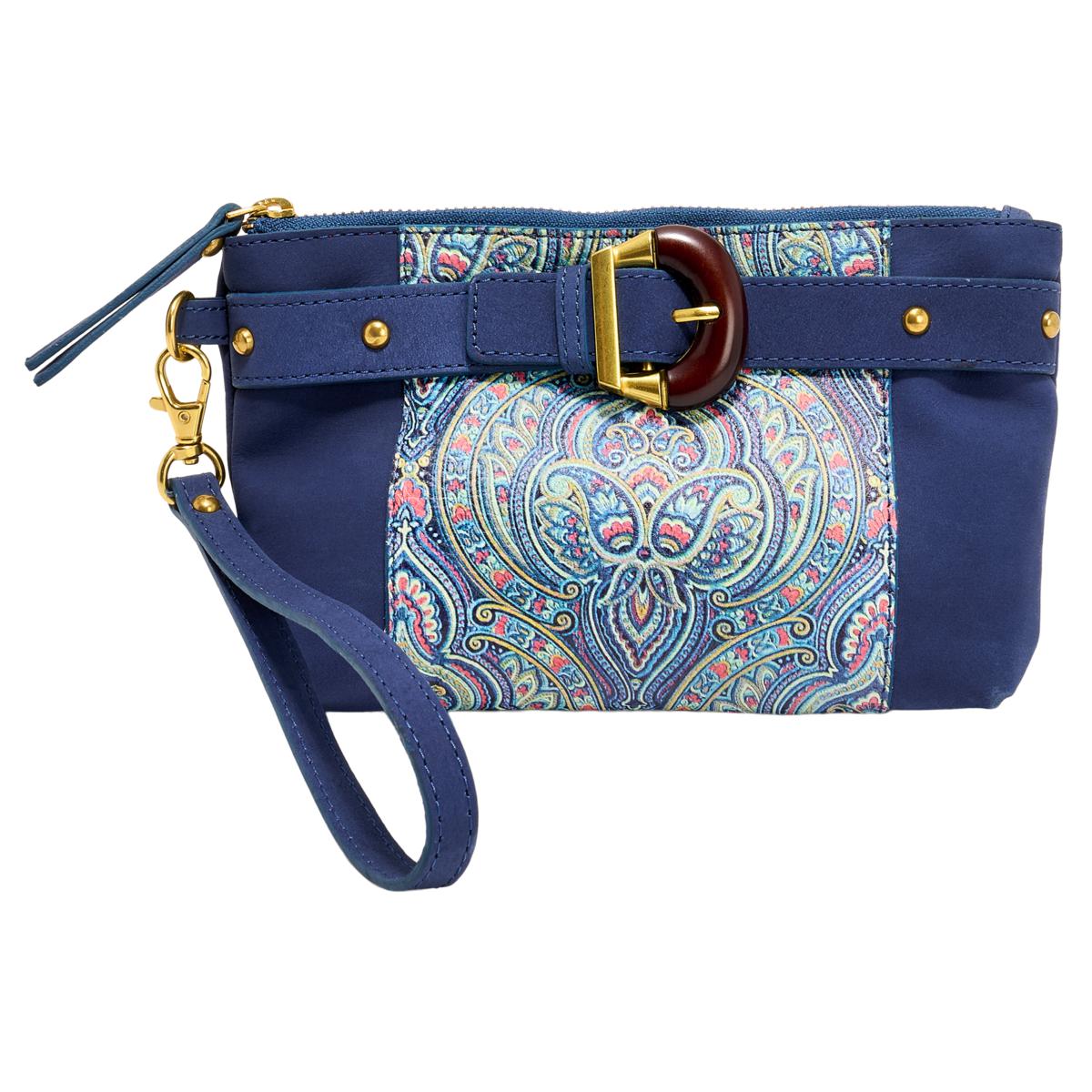 Sharif Legacy Haircalf and Nubuck Leather Wristlet Mini Bag | HSN