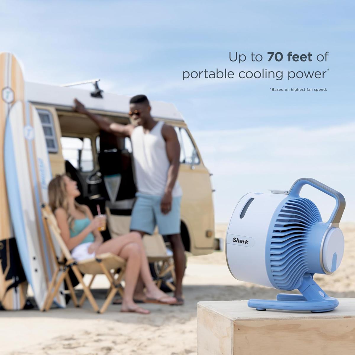 Shark FlexBreeze HydroGo Portable Corded & Cordless Fan - Gray | HSN