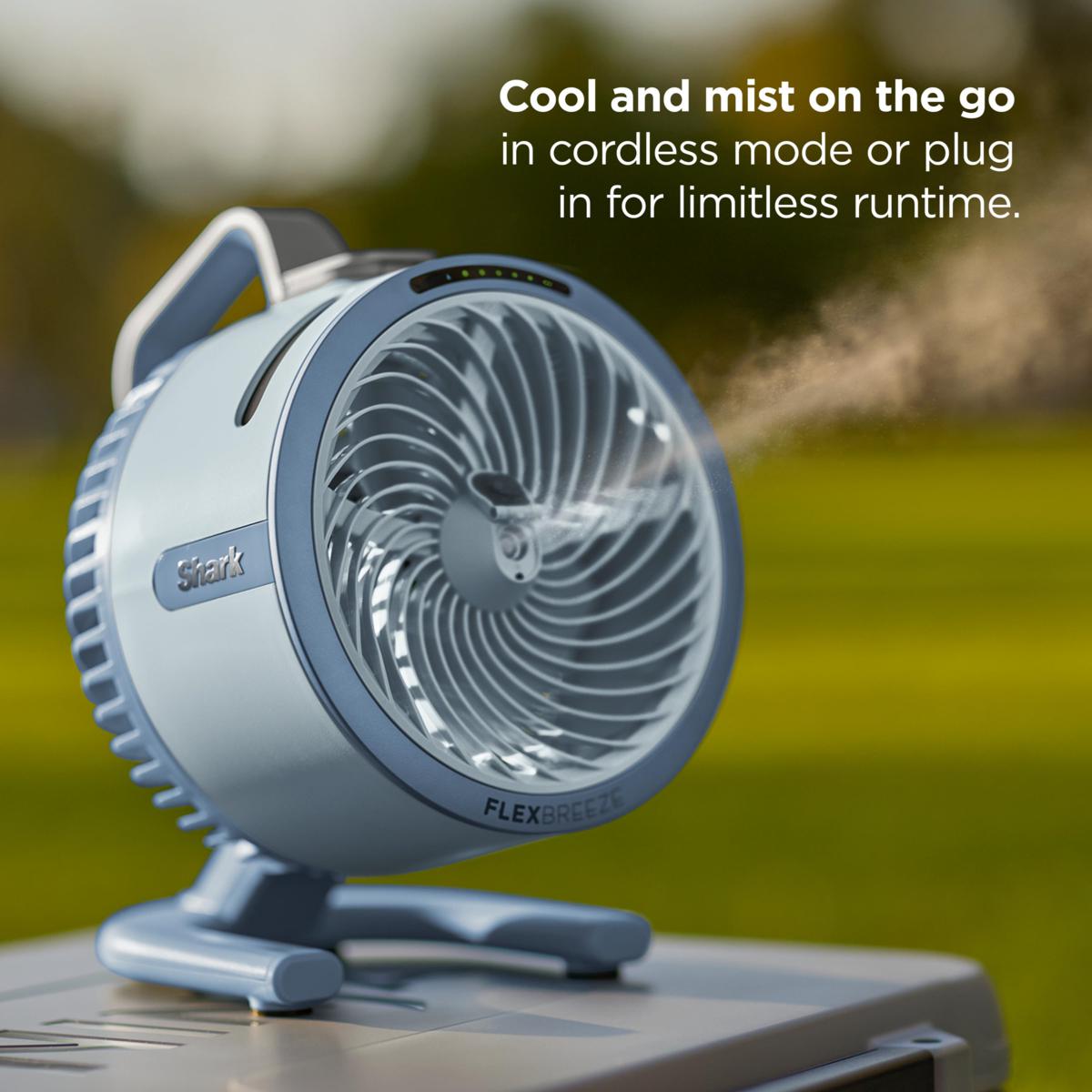 Shark FlexBreeze HydroGo Pro Portable Evaporative Mist Fan - Sky | HSN