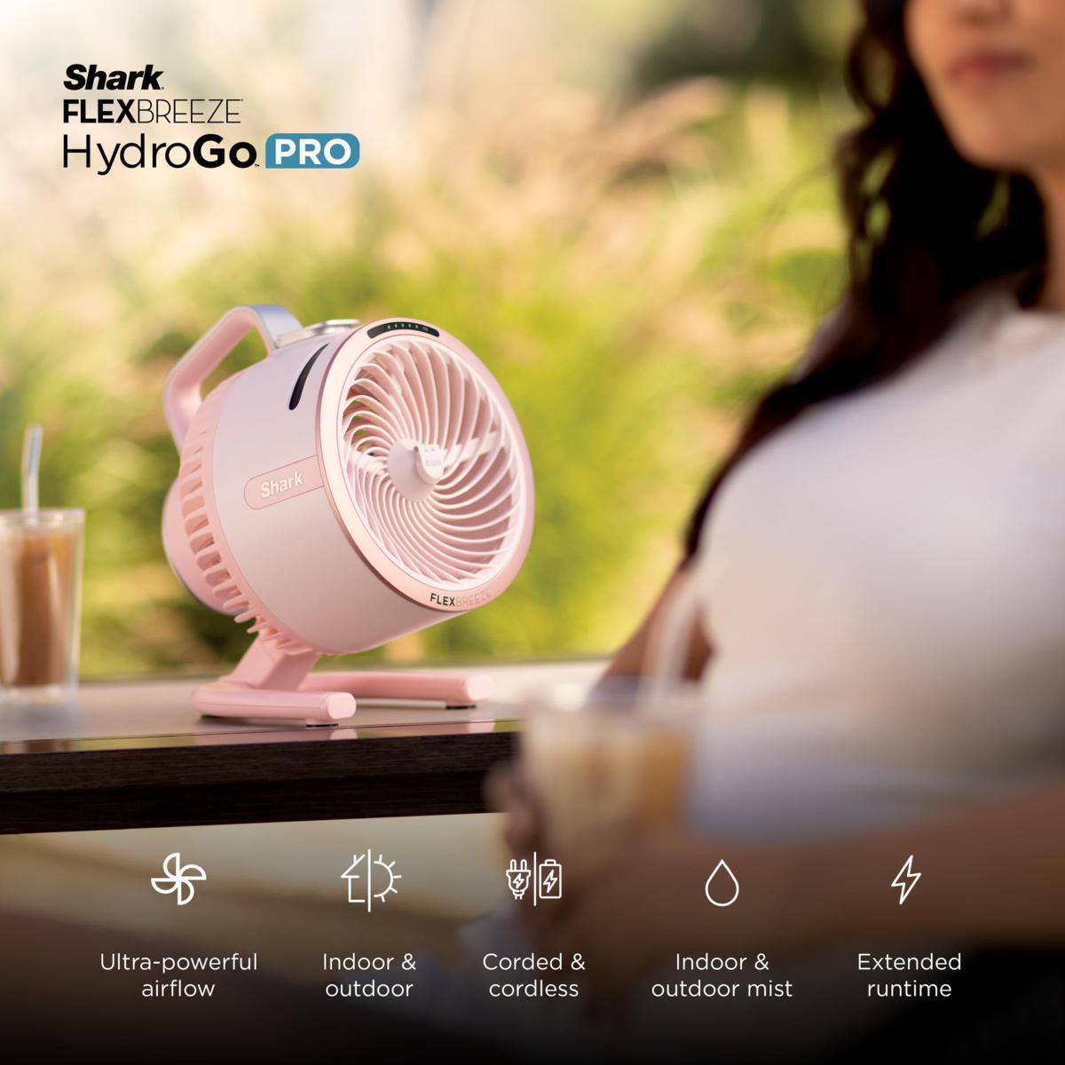 Shark FlexBreeze HydroGo Pro Portable Evaporative Mist Fan - Sky | HSN
