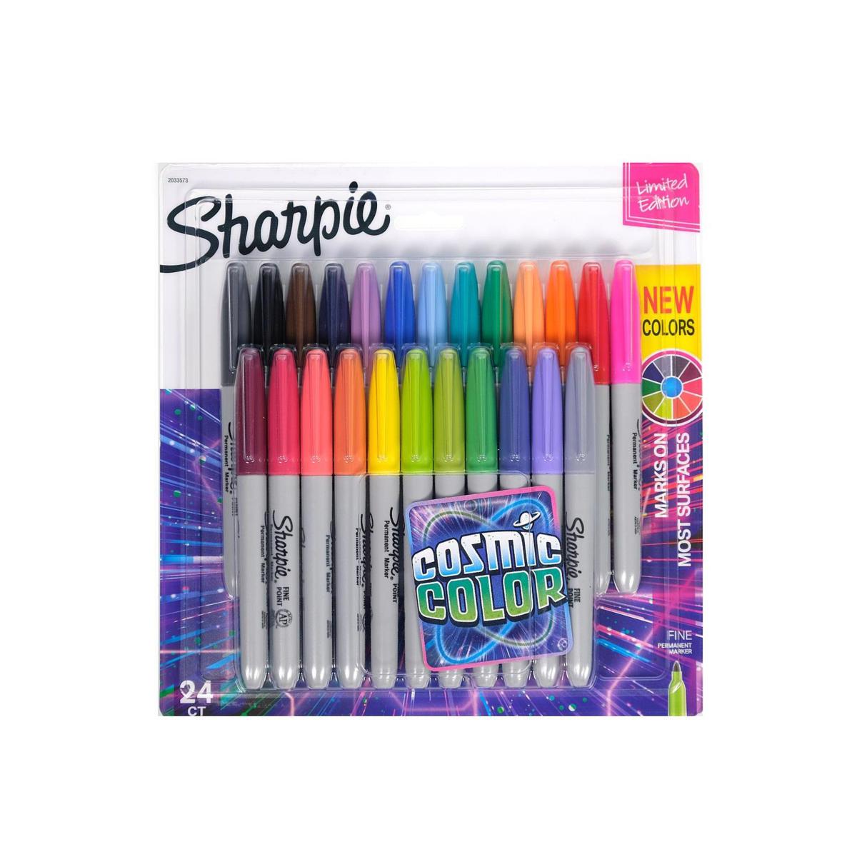 Sharpie Permanent Markers Ultra Fine Point Cosmic Color Limited Edition 24  Count