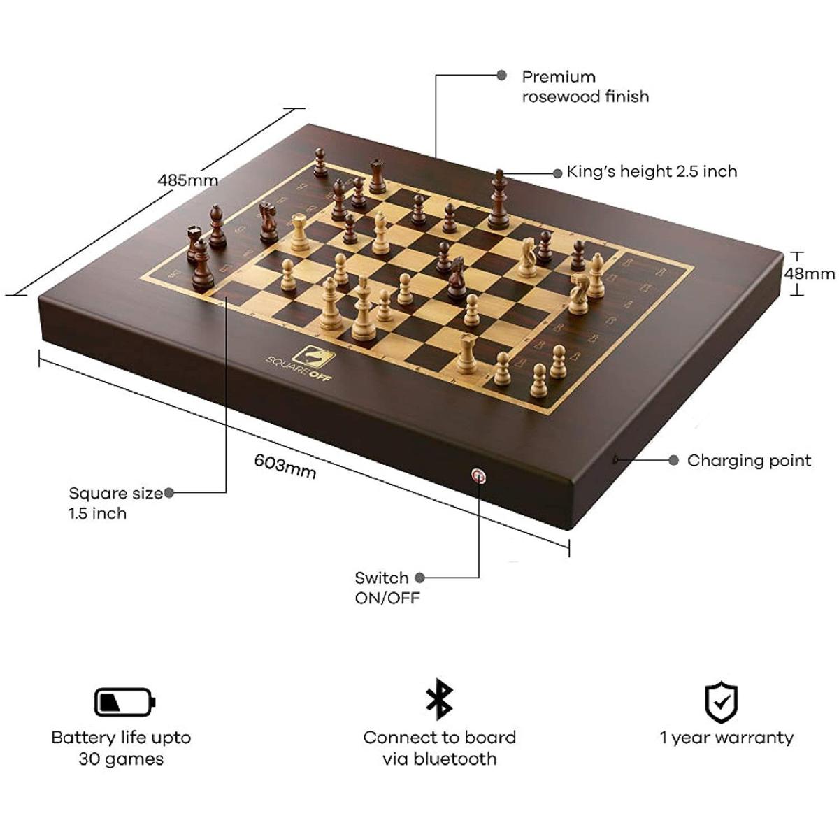 Square Off Kingdom Chess Set Innovative AI Electric Chessboard