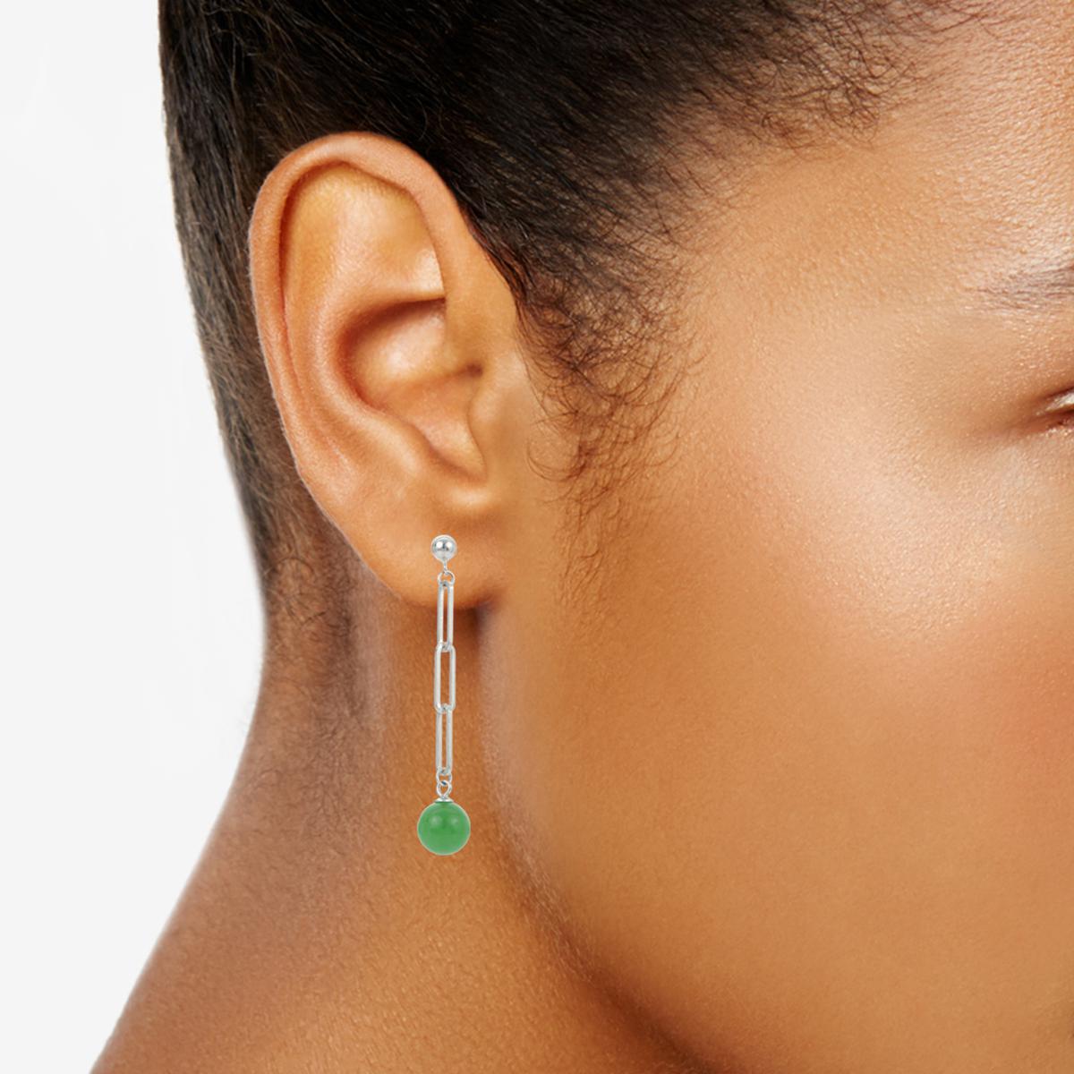 Jade sale ball earrings