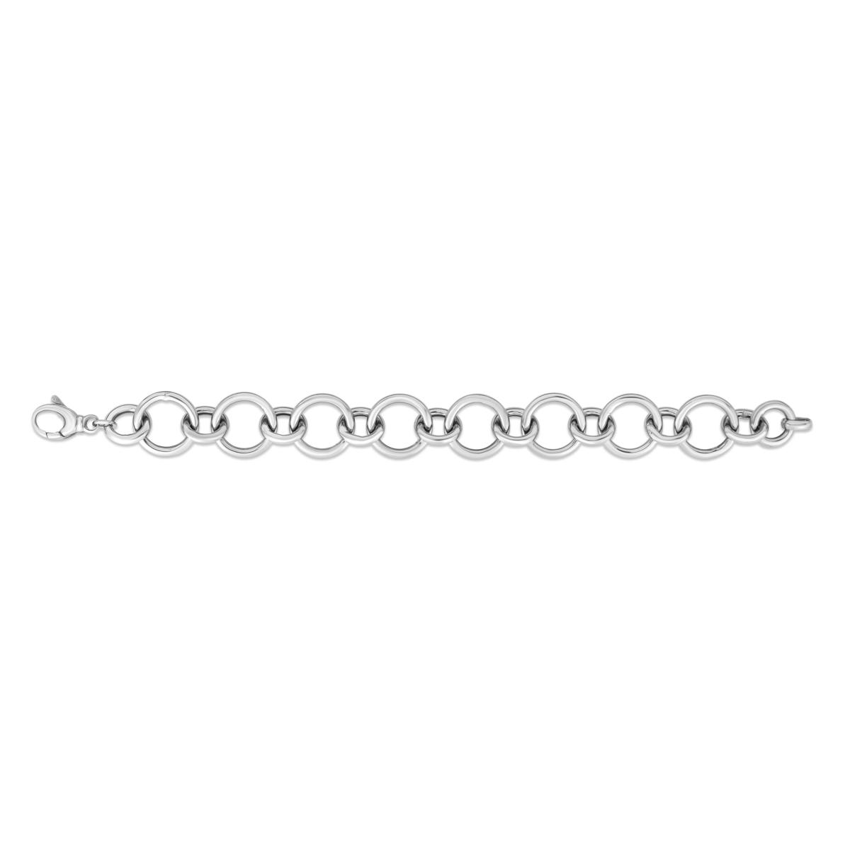 Sterling Silver 7.2mm Comfort Curb Chain Bracelet - 8-1/2