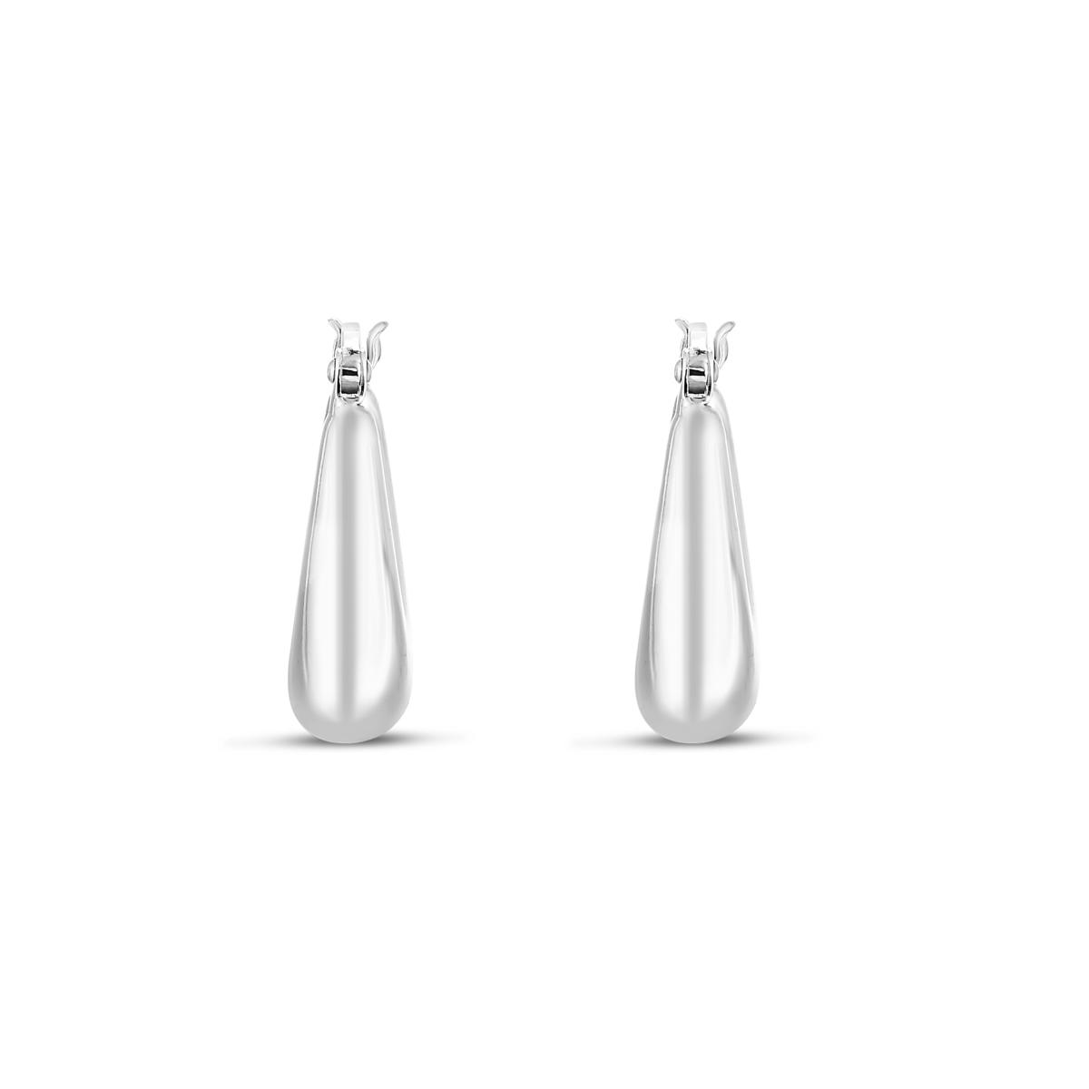 Sterling Silver Graduated Hoop Earrings - 3 Pack