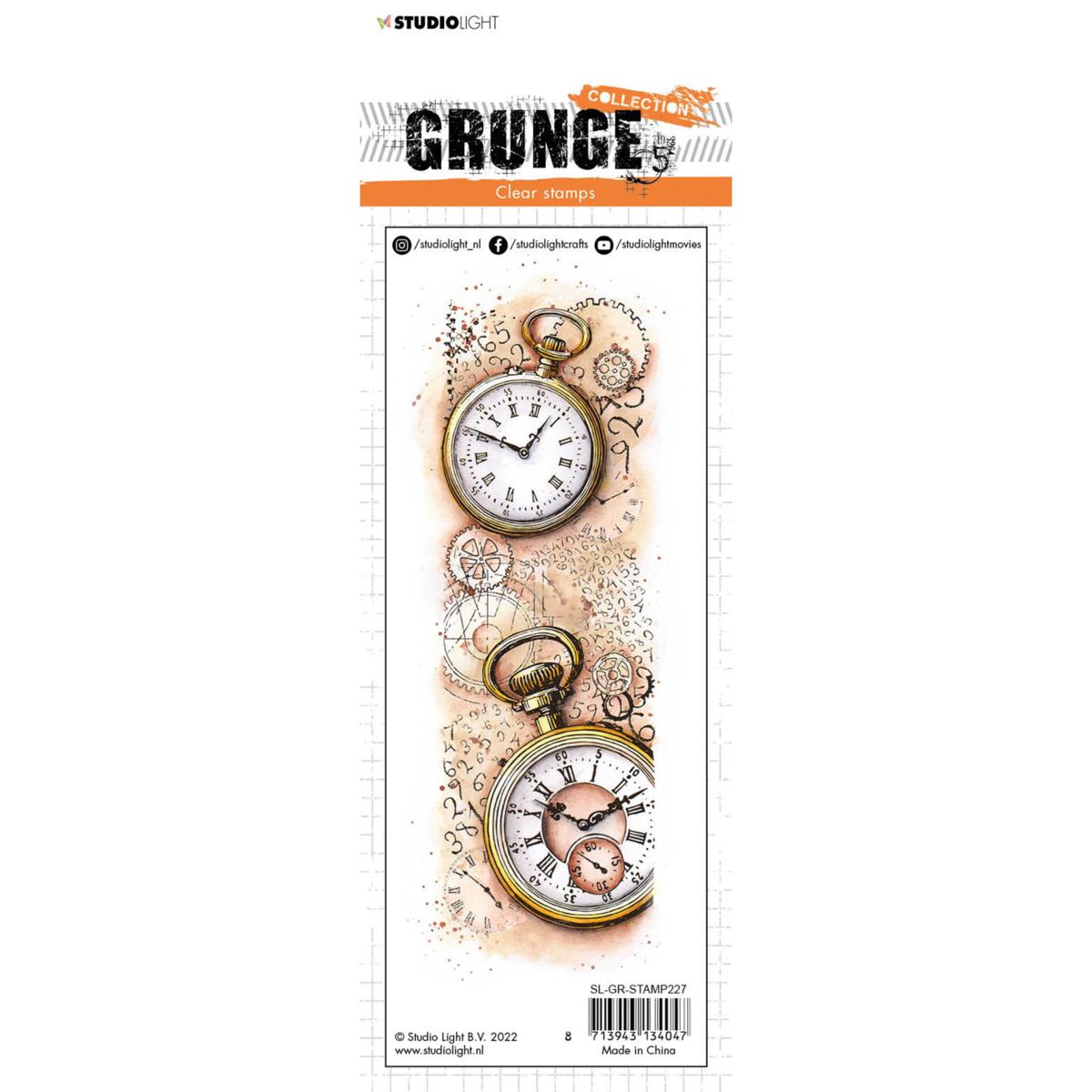 Studio Light SL Clear Stamp Vintage Clocks Grunge Collection 20628495