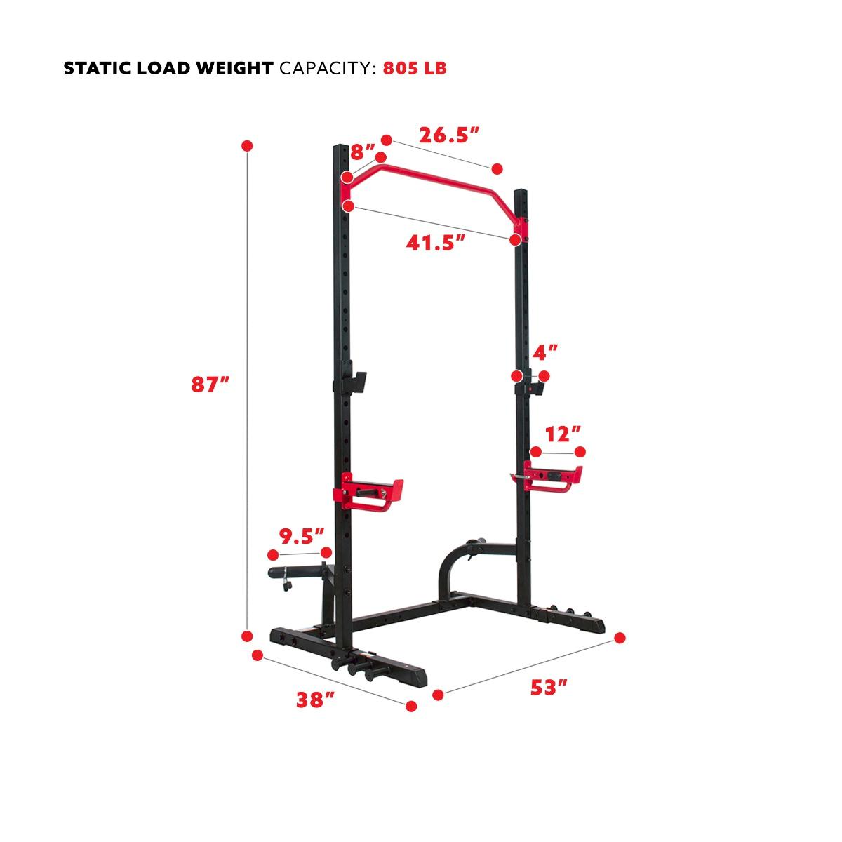 Sunny Health and Fitness Power Zone Squat Stand SF XF9931