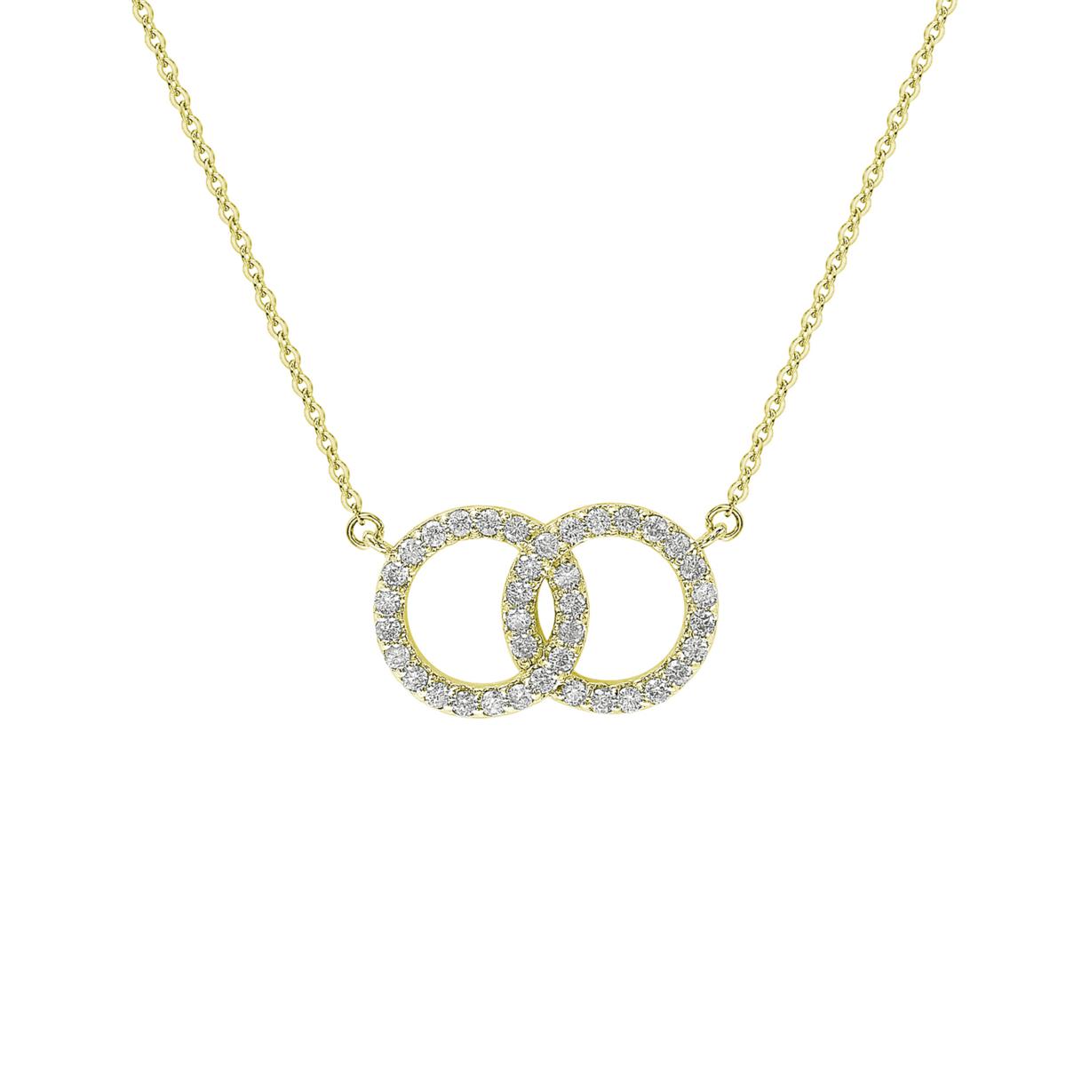 Susie Gold Pendant Necklace Layering Set of 2 in Bright White