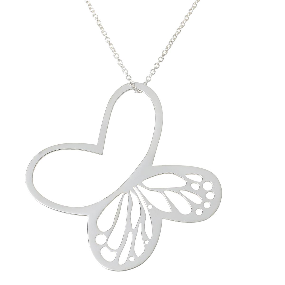Tanya Moss Sterling Silver Monarch Butterfly Pendant with