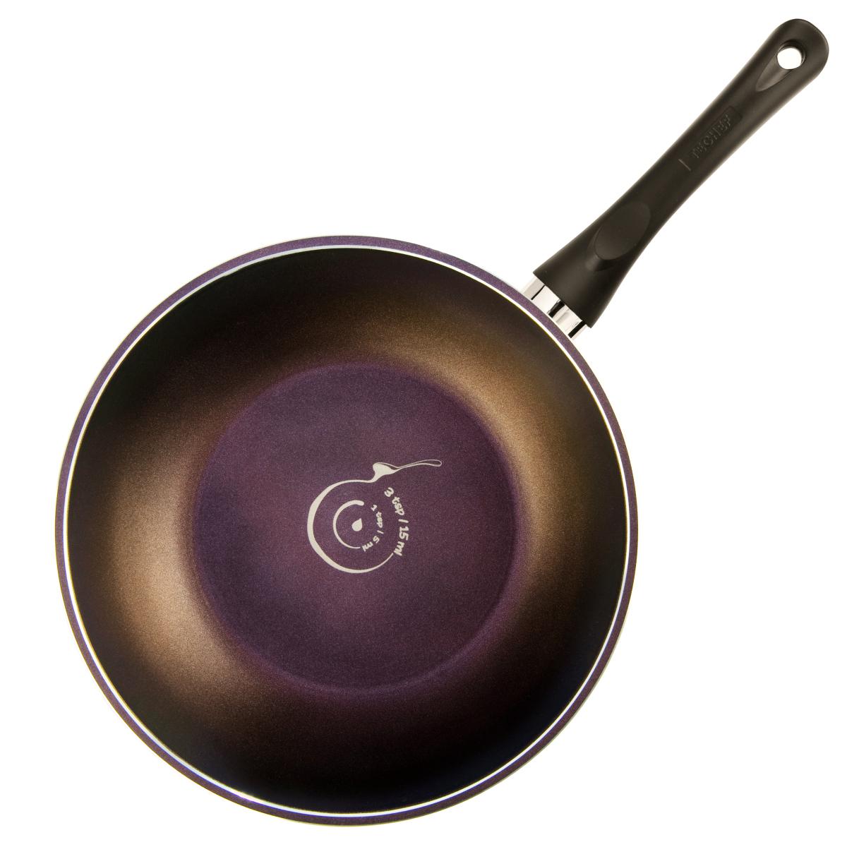 TECHEF Onyx Collection - 12 Inch Wok/Stir-Fry Pan with Cover