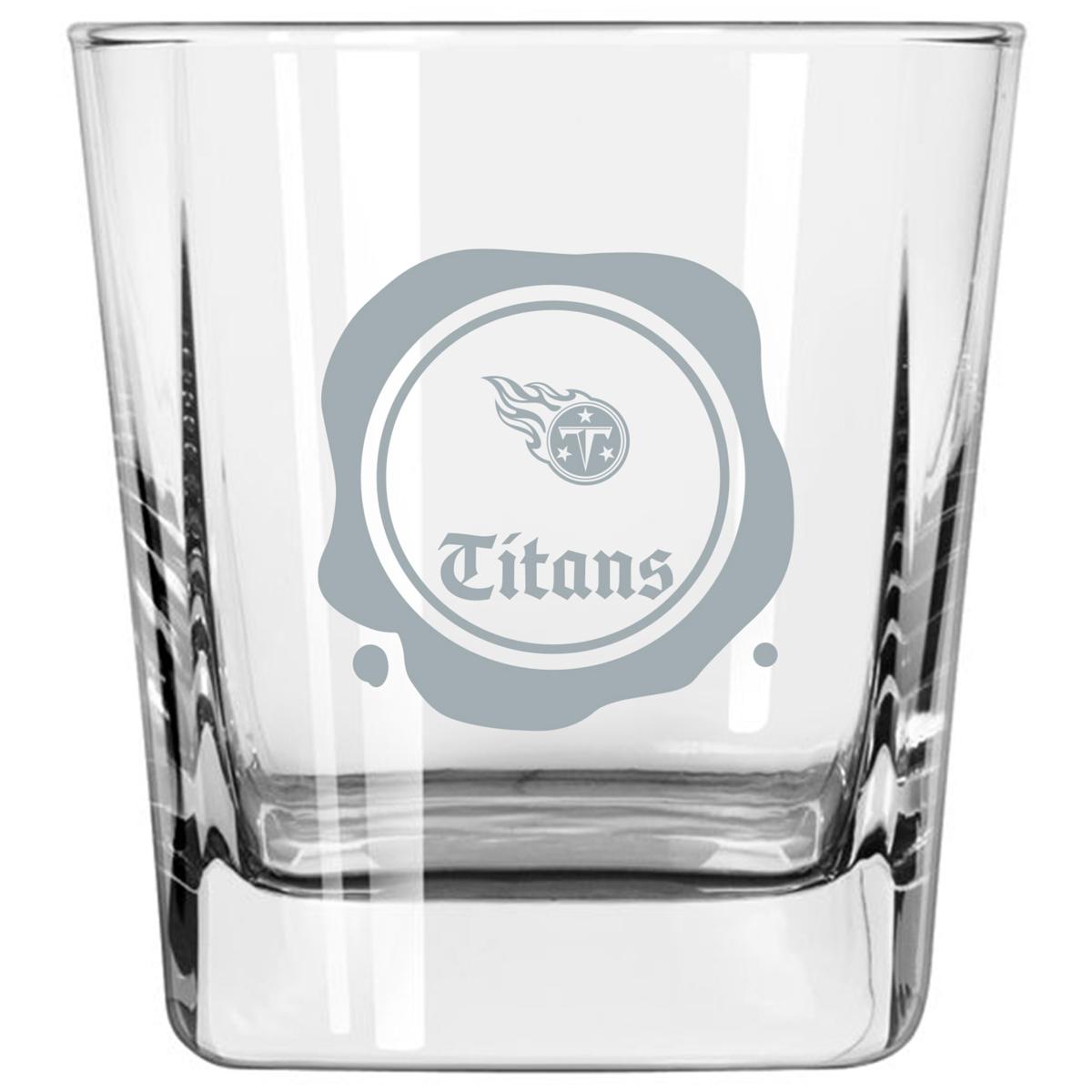 Logo Brands Tennessee Titans 14oz. Frost Stamp Old Fashioned Glass