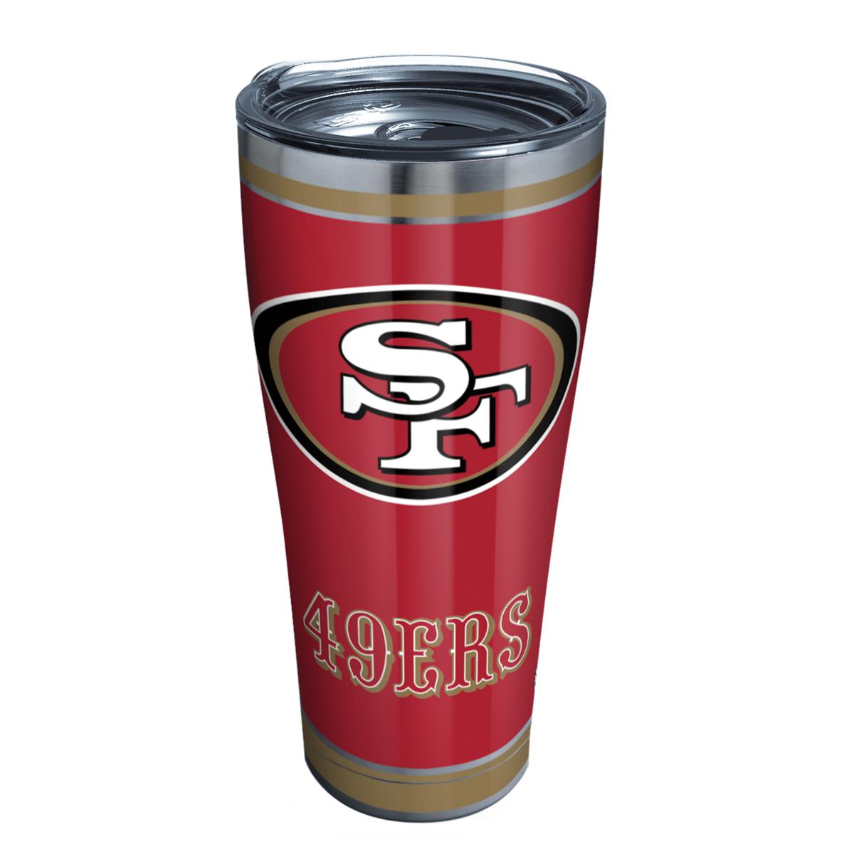 San Francisco 49ers NFL Steel Travel Tumbler Coffee Mug w/HD Metallic Logo