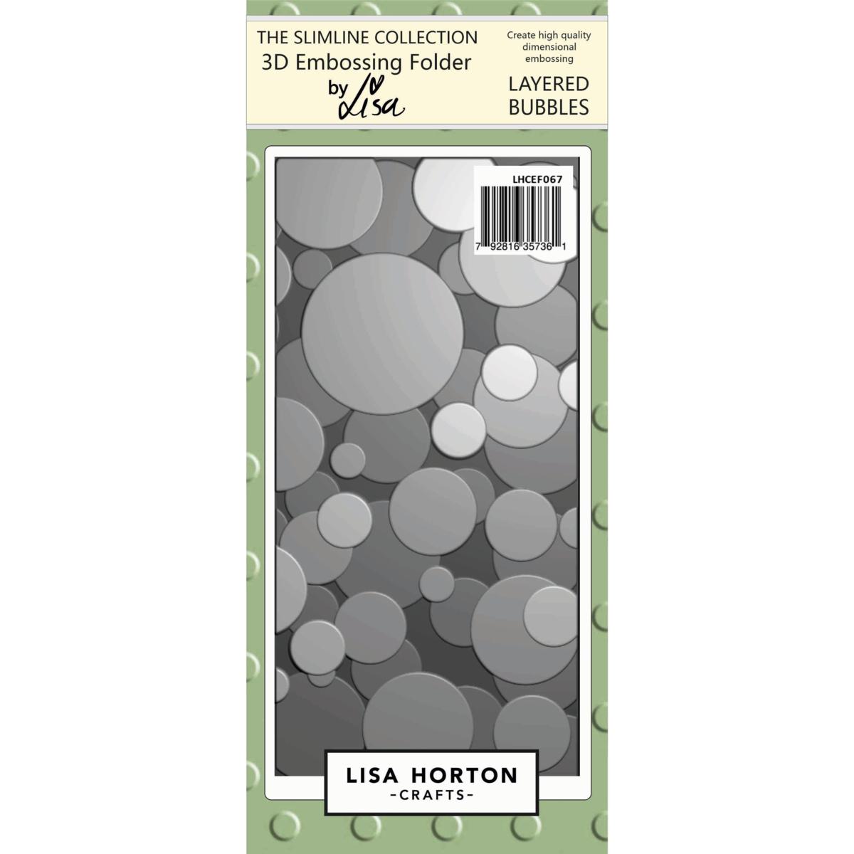 That Craft Place Lisa Horton Slimline 3D Embossing Folder Bubbles