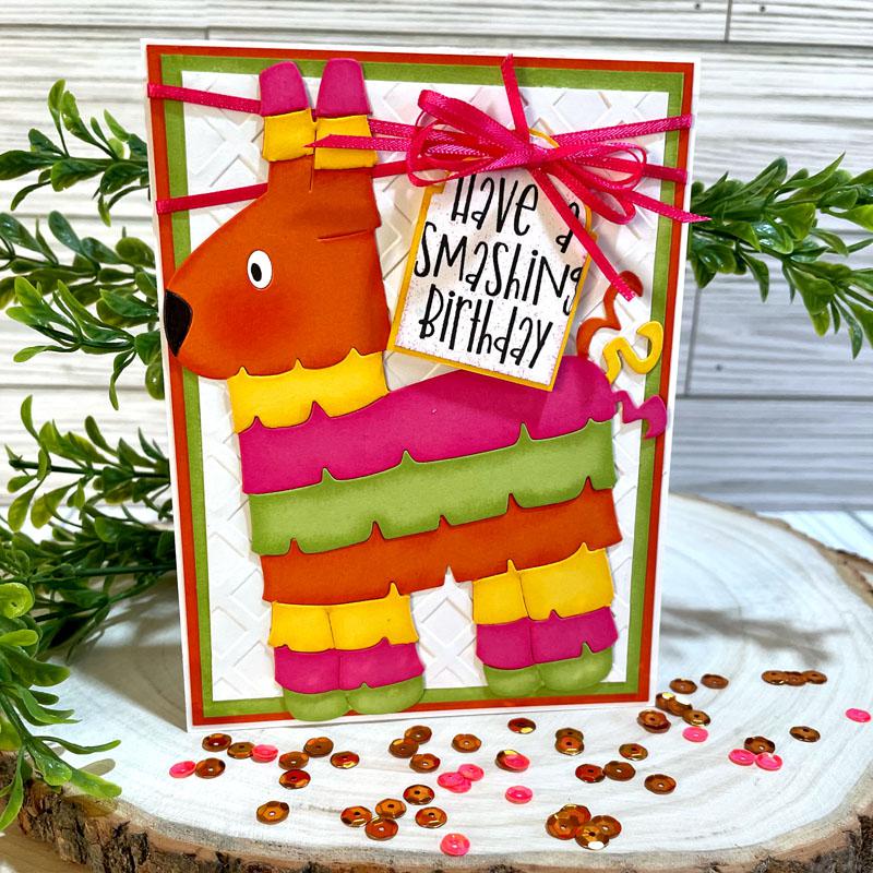 The Stamps of Life Rainbow Piñata Shaped Card Fold-it Die Set