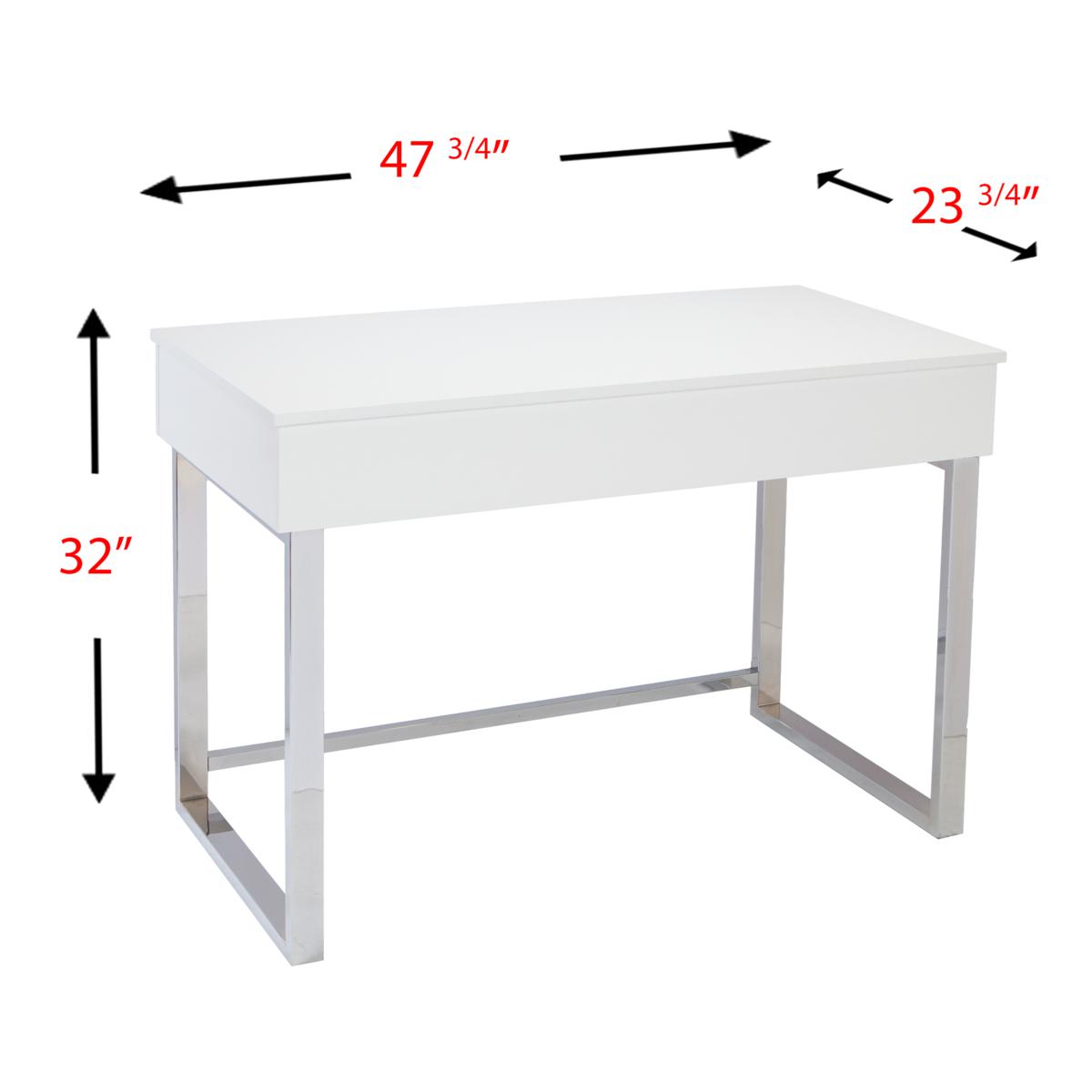 Torrin Adjustable Height Sit-to-Stand Desk - White - 8505127