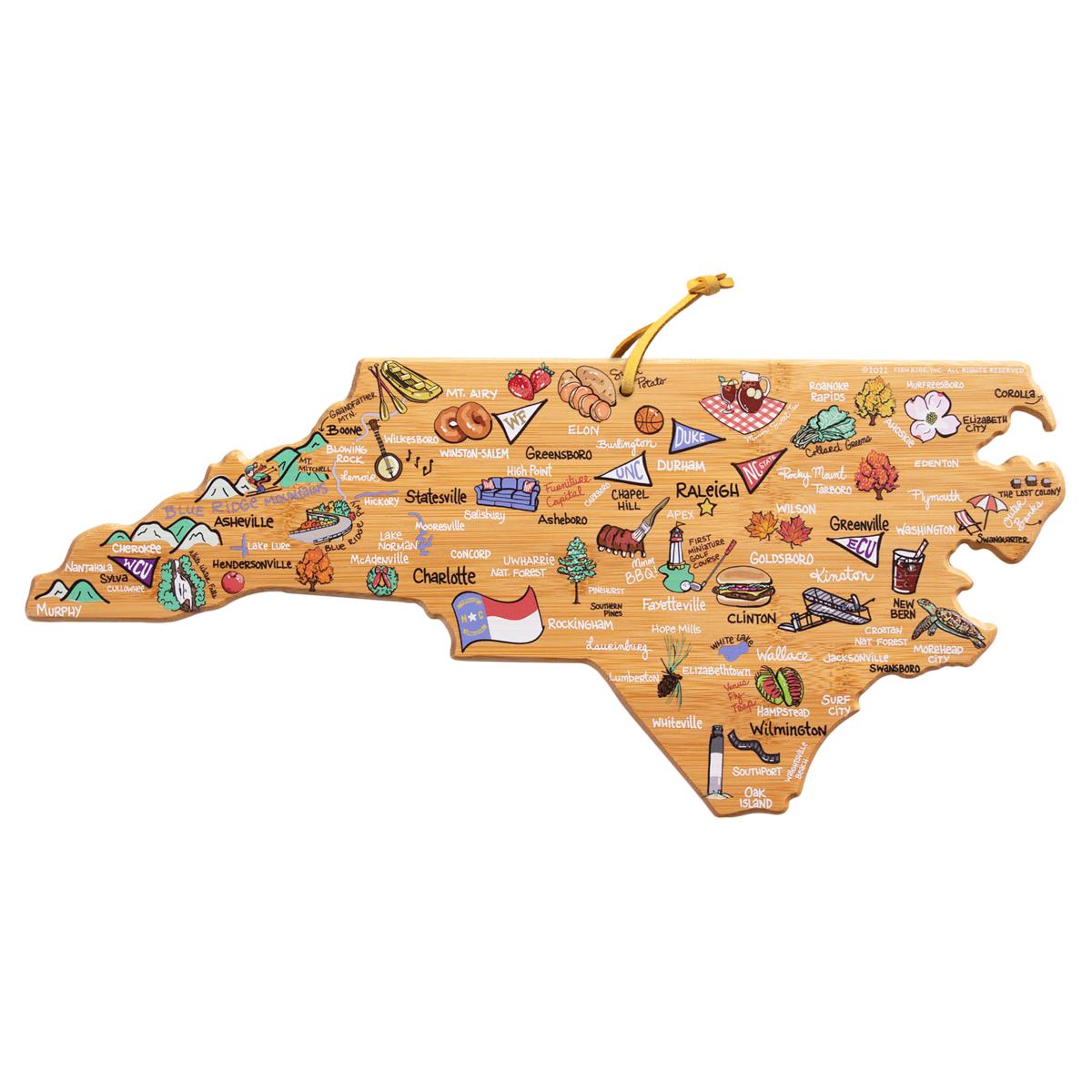 Los Gatos-Saratoga Map Large Bamboo Cutting Board