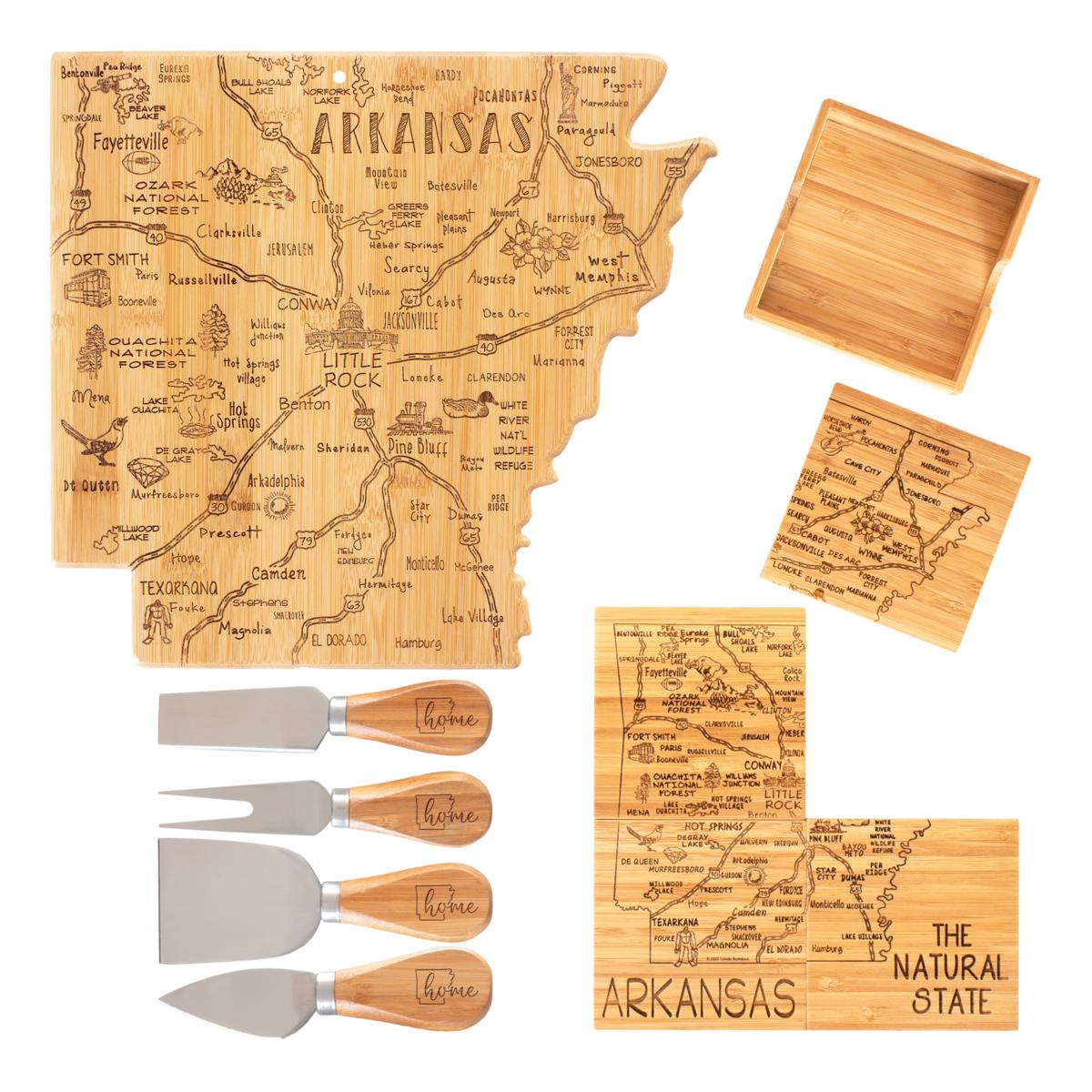 Totally Bamboo Slice of Life Cutting Board and Cheese Tools Set