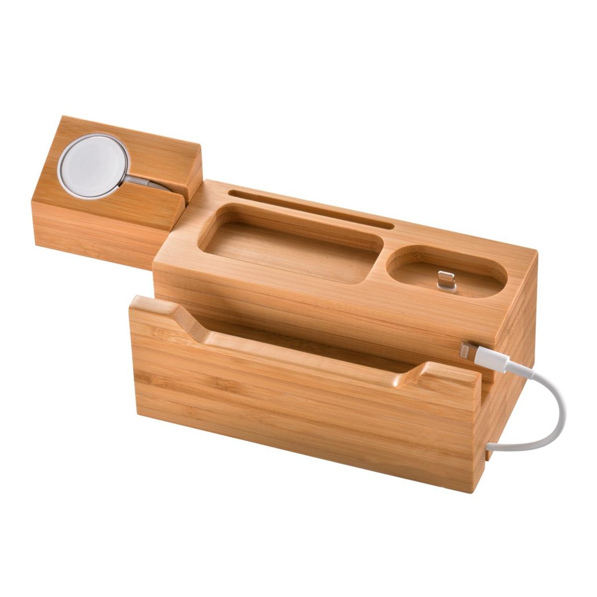 Wooden 3 in 1 charging online station