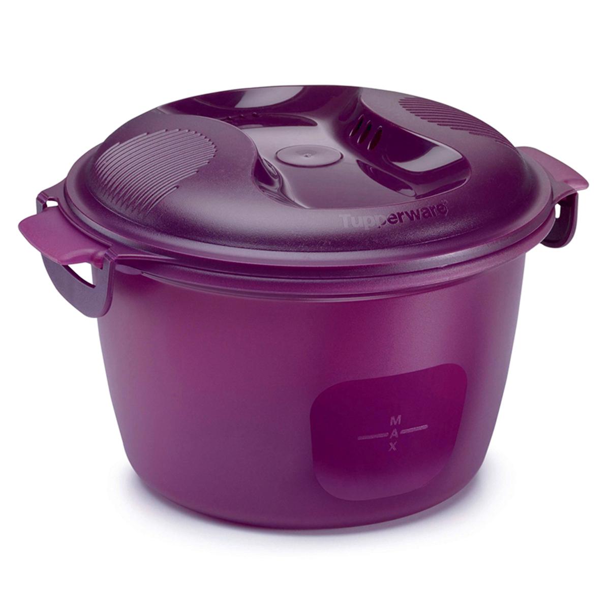 Tupperware 電子レンジ圧力鍋 パープル 中型 Tupperware® 2.3-quart Microwave Rice Maker | HSN