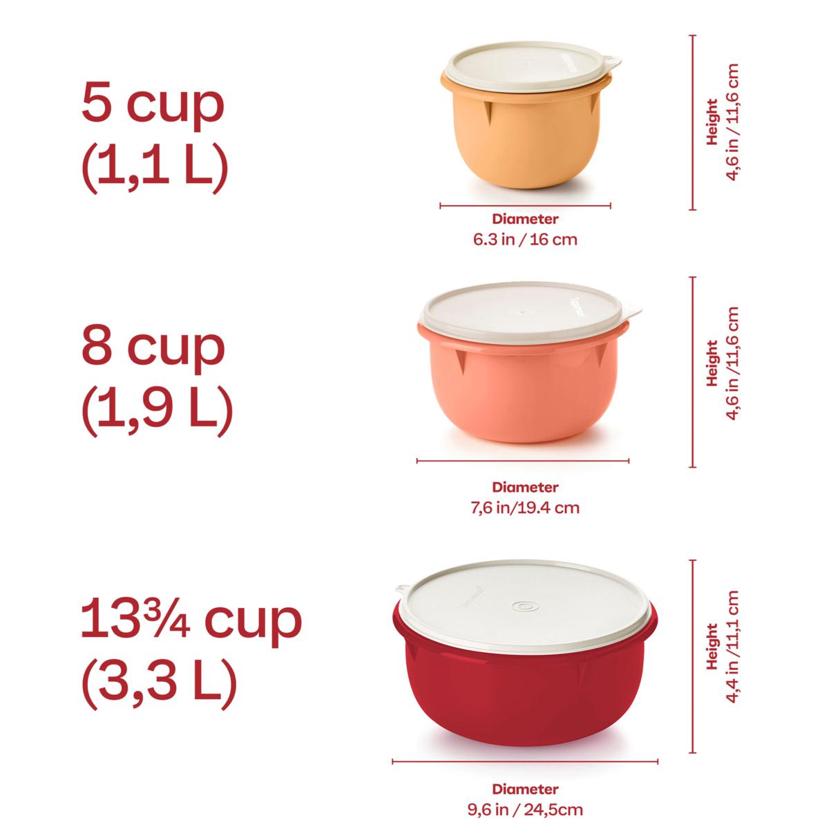 Tupperware 6-piece Fix-N-Mix Mixing Bowl Set | HSN