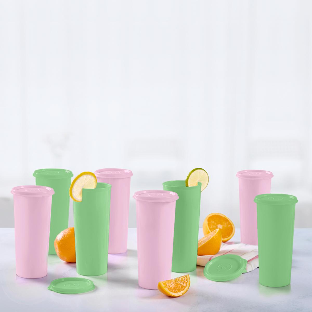 タッパーウェア　　★icecream★ Tupperware® 8-piece Heritage Sheer Classic Tumbler Set