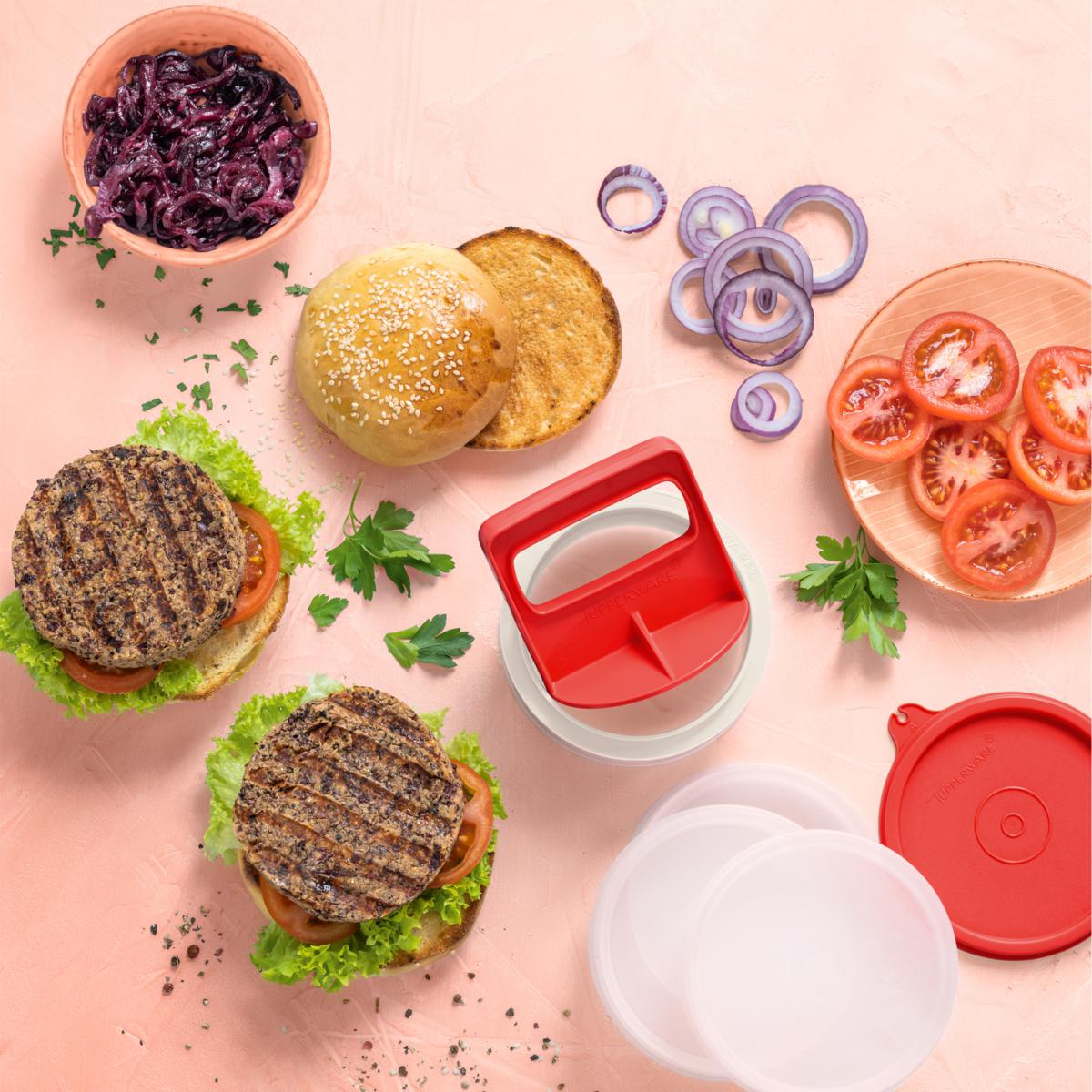 Tupperware® Pattie Press & Freezer Keeper 11-piece Set | HSN