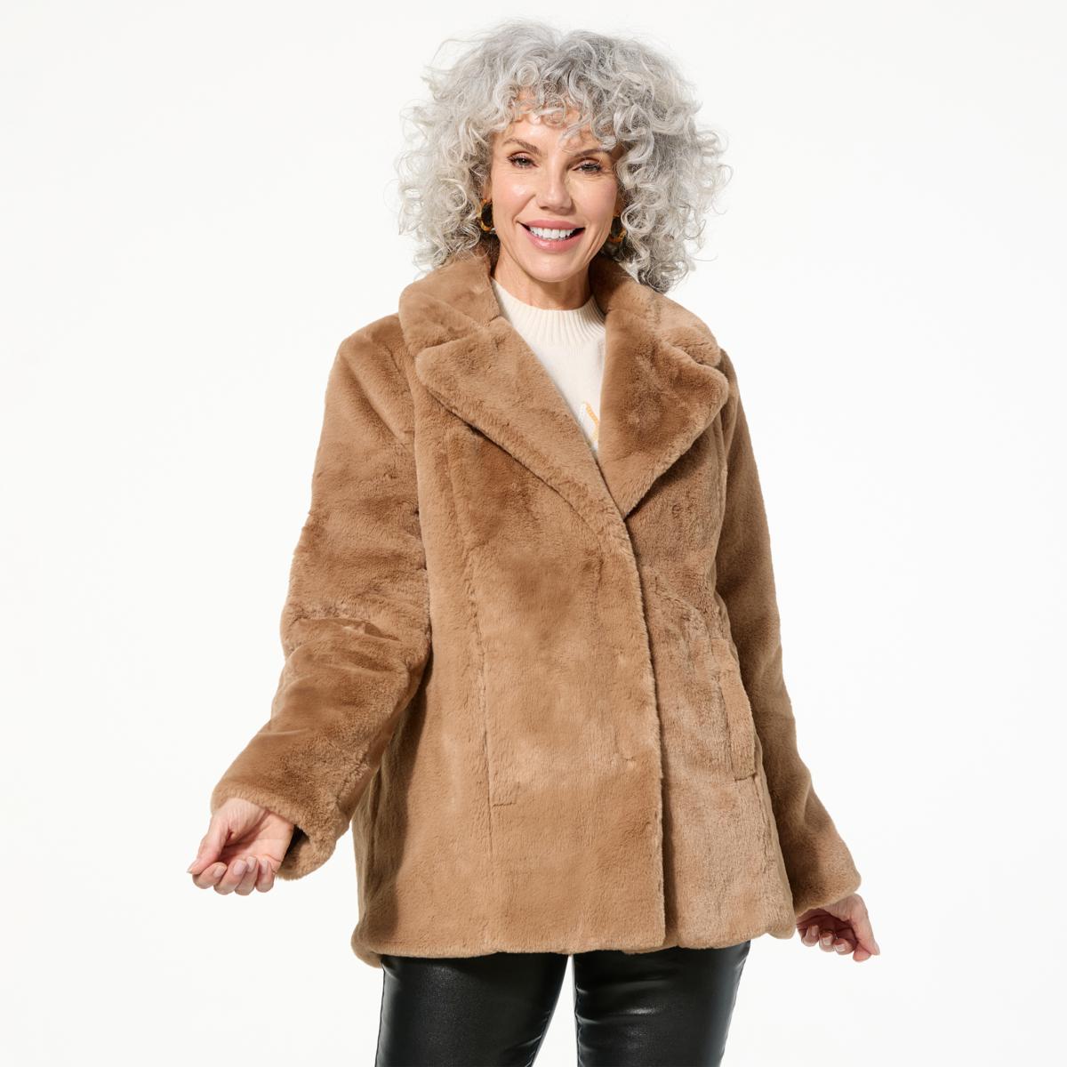 thetoe(トゥー)Christmas Fur Coat Mサイズ BCBGMAXAZRIA Plus Size Notched-Collar Teddy Coat - Macy's