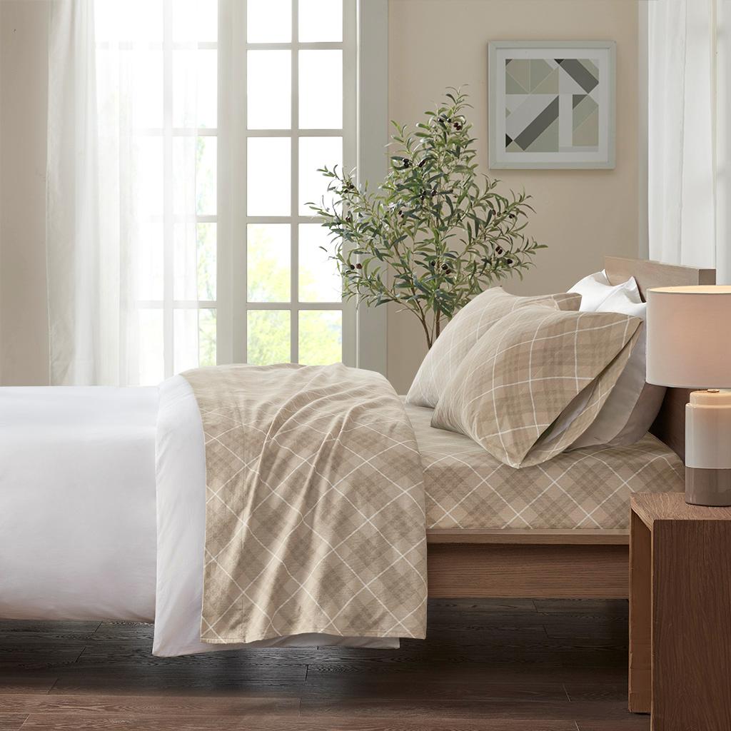 Ultra-Soft Cotton Flannel Sheet Set with Cozy Prints