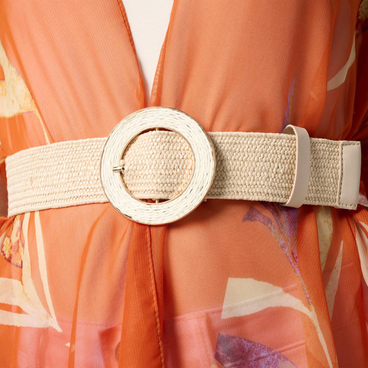 Vince Camuto Printed Duster and Stretch Belt Set | HSN