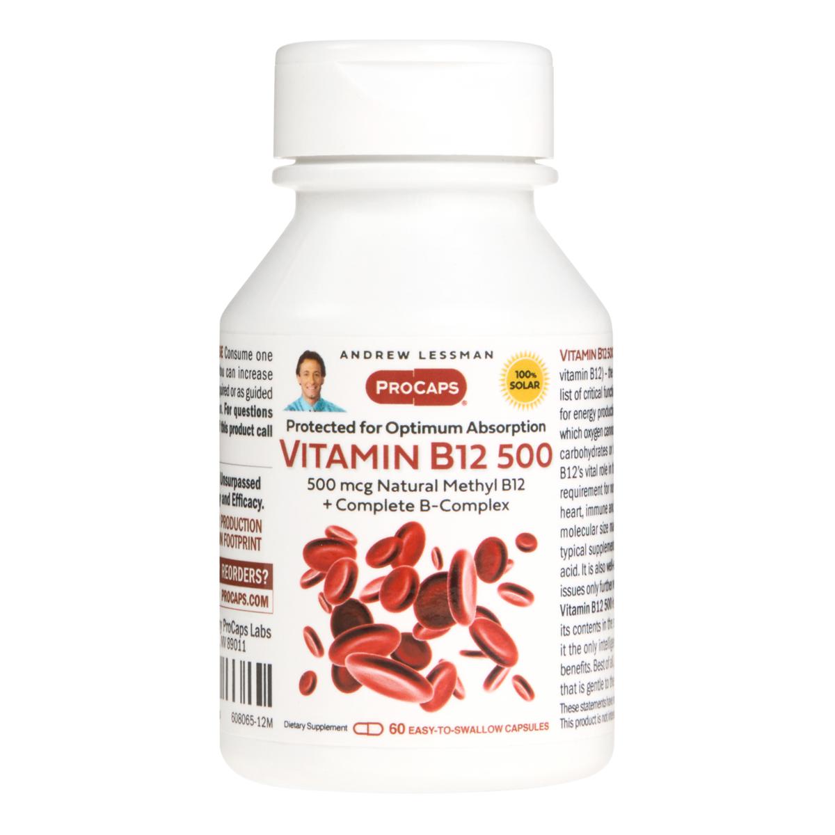Vitamin B12-500 - 60 Capsules