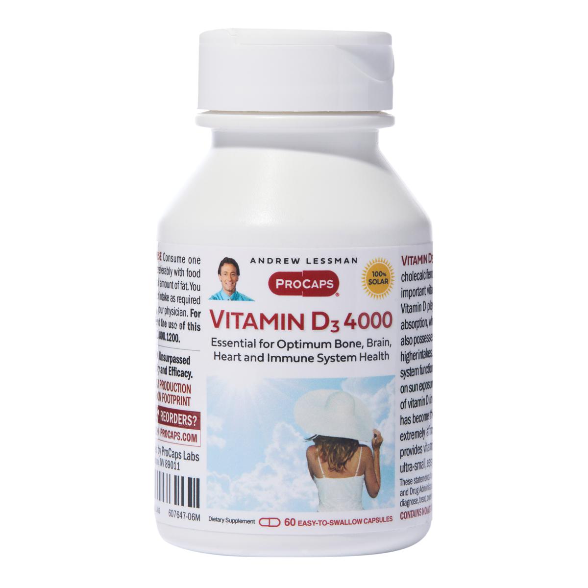 Vitamin D3-4000 - 60 Capsules