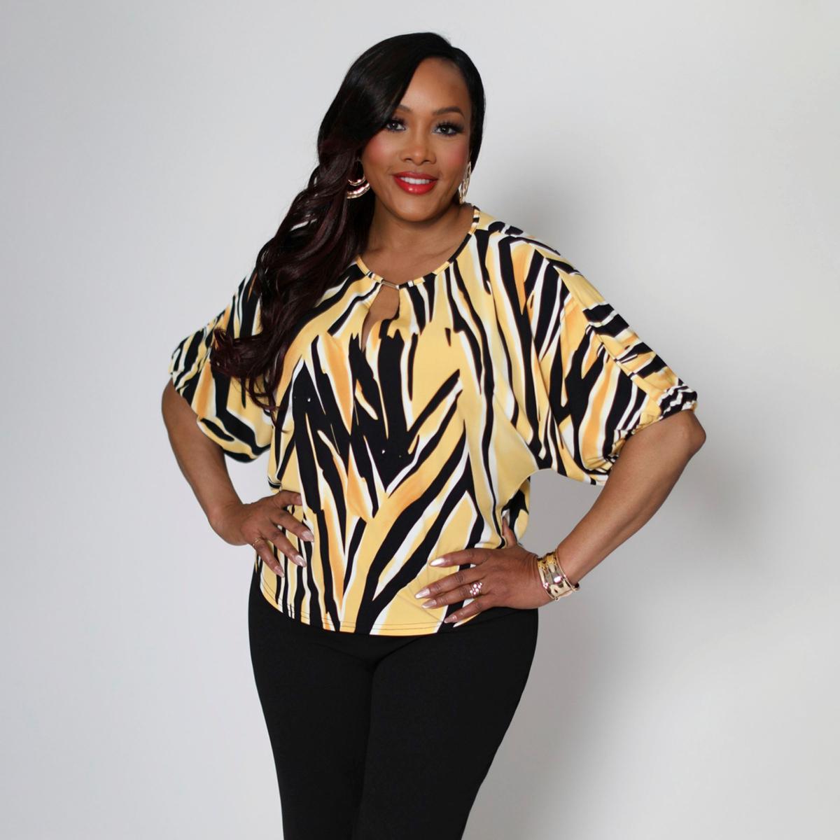 Vivica A. Fox Collection High-Low Dolman Sleeve Top | HSN