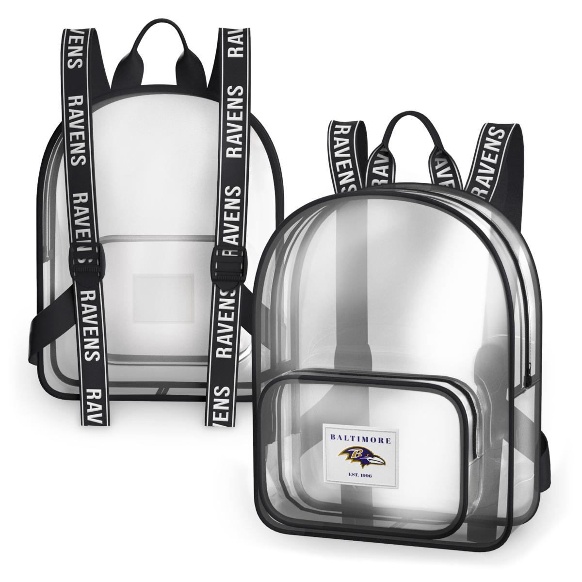 Wear by Erin Andrews Baltimore Ravens Clear Stadium Backpack