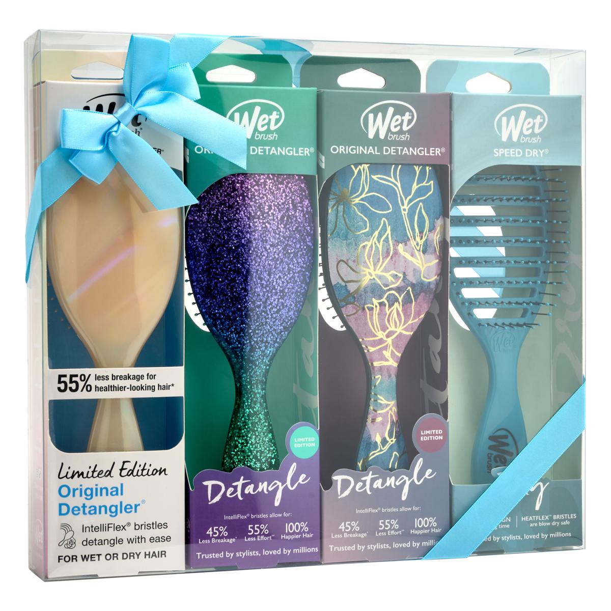 Wet Brush 4-piece Holographic Garden Detangler Set | HSN