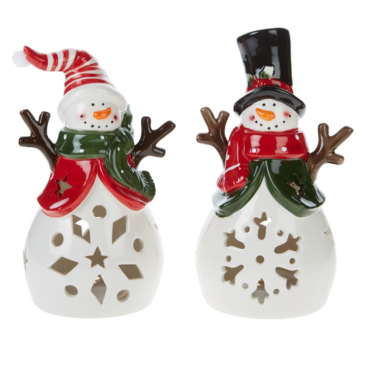 LN ProductWorks Red White Ice Cube 45 Lighted Snowman Display Holiday -  Ruby Lane