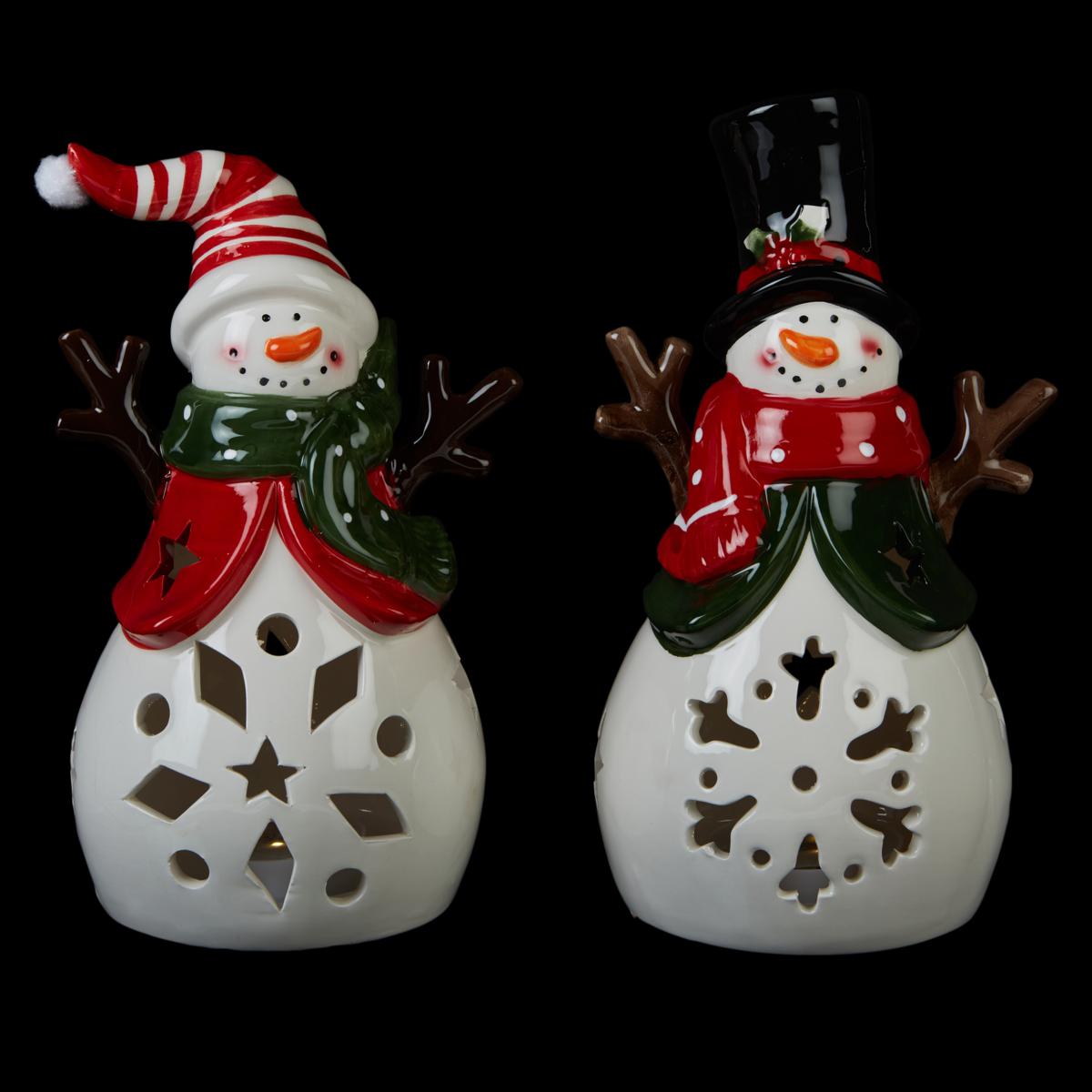 LN ProductWorks Red White Ice Cube 45 Lighted Snowman Display Holiday -  Ruby Lane