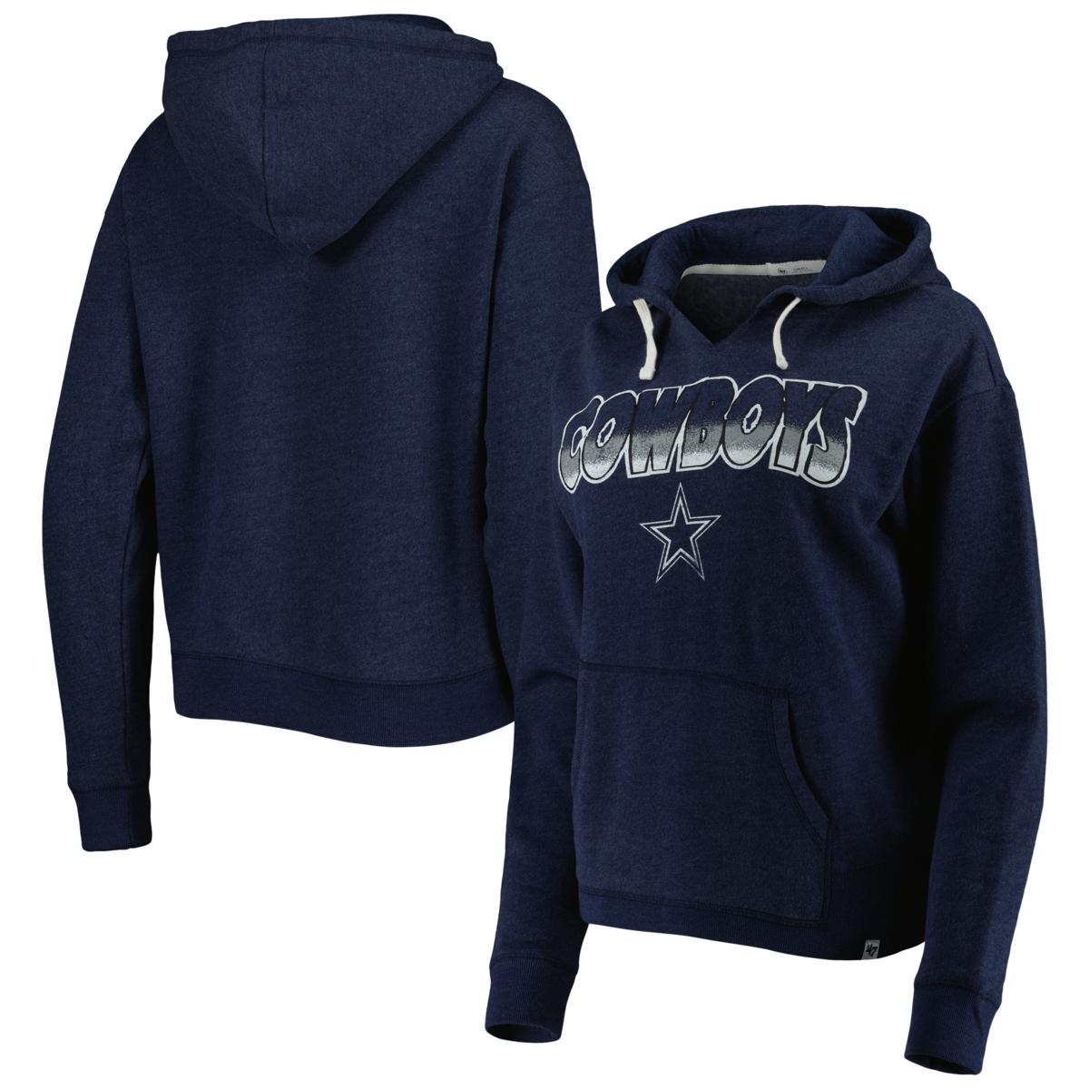 47 Women's Dallas Cowboys Wrap Up Kennedy Blue Hoodie