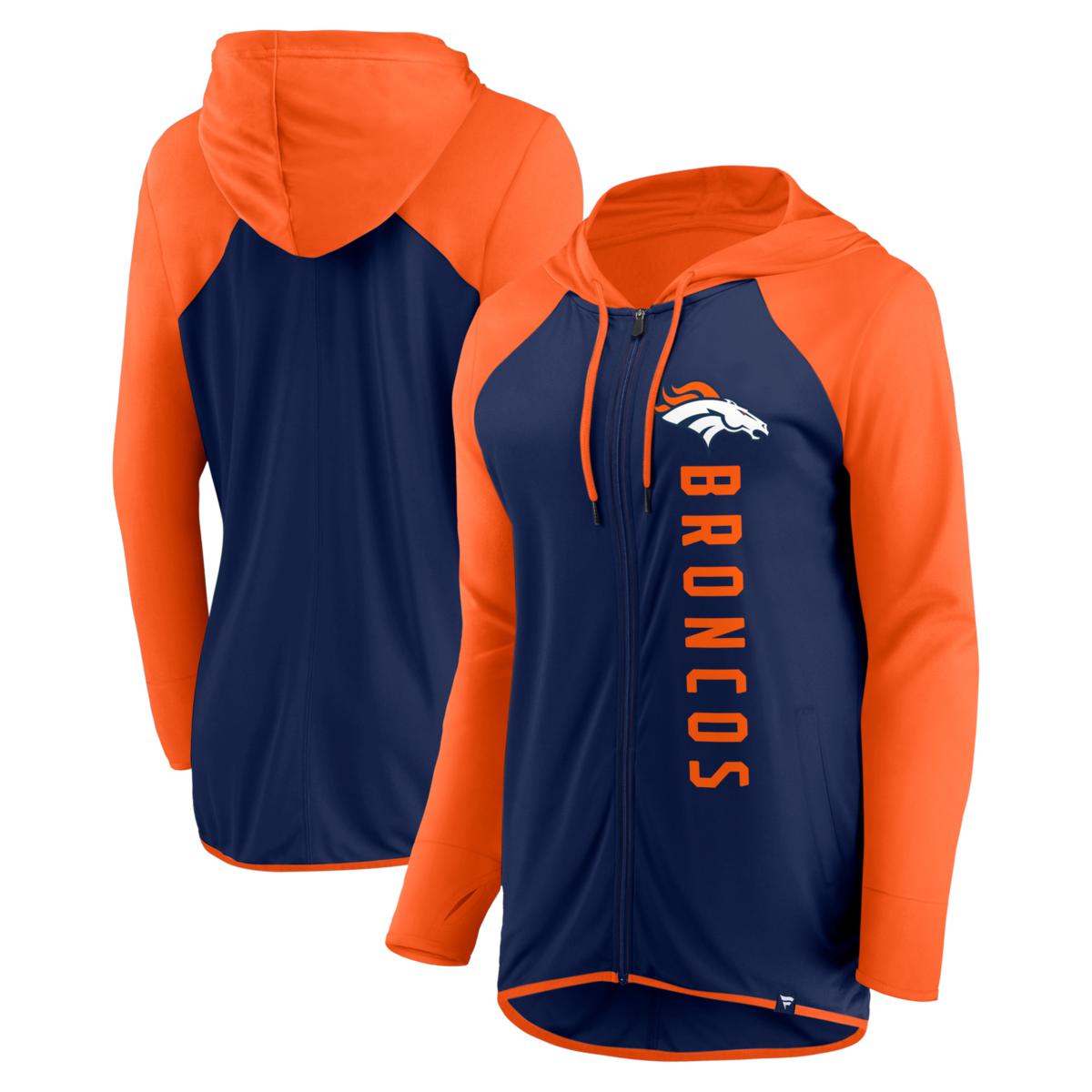 Women's Fanatics Navy/Orange Denver Broncos Forever Fan Full-Zip