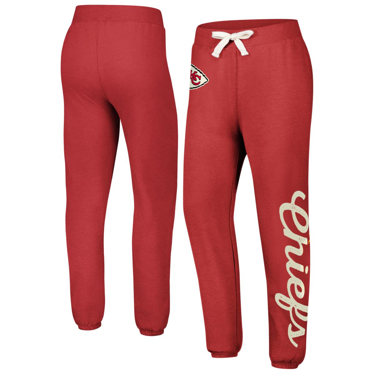 Women's GIII 4Her by Carl Banks Red Kansas City Chiefs Scrimmage Fleece Pants 21789401 HSN