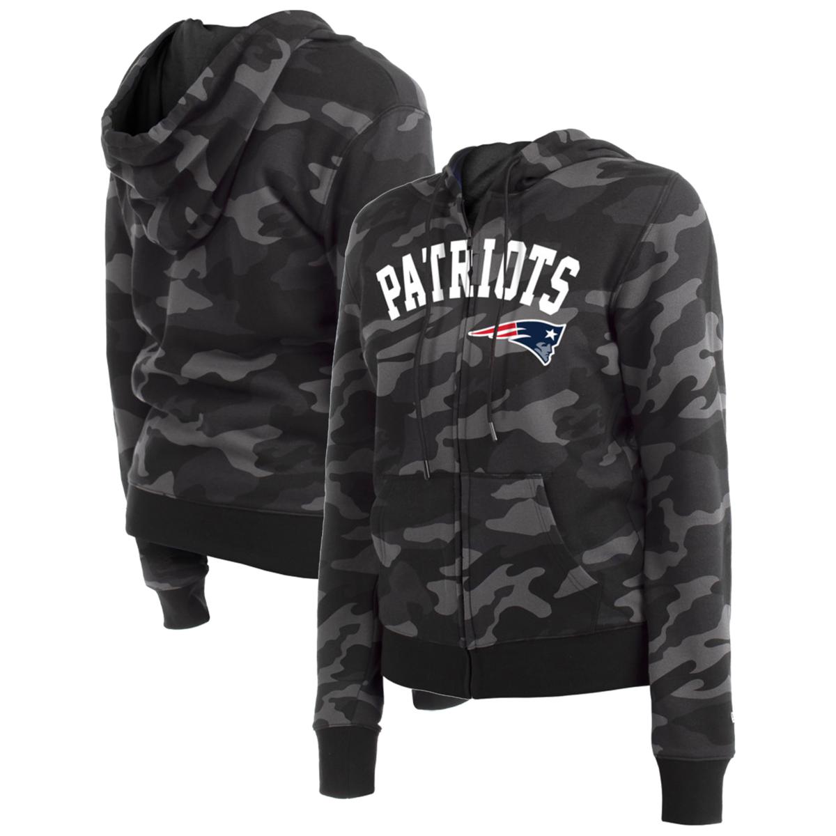 Women s New Era Black New England Patriots Camo Full Zip Hoodie HSN